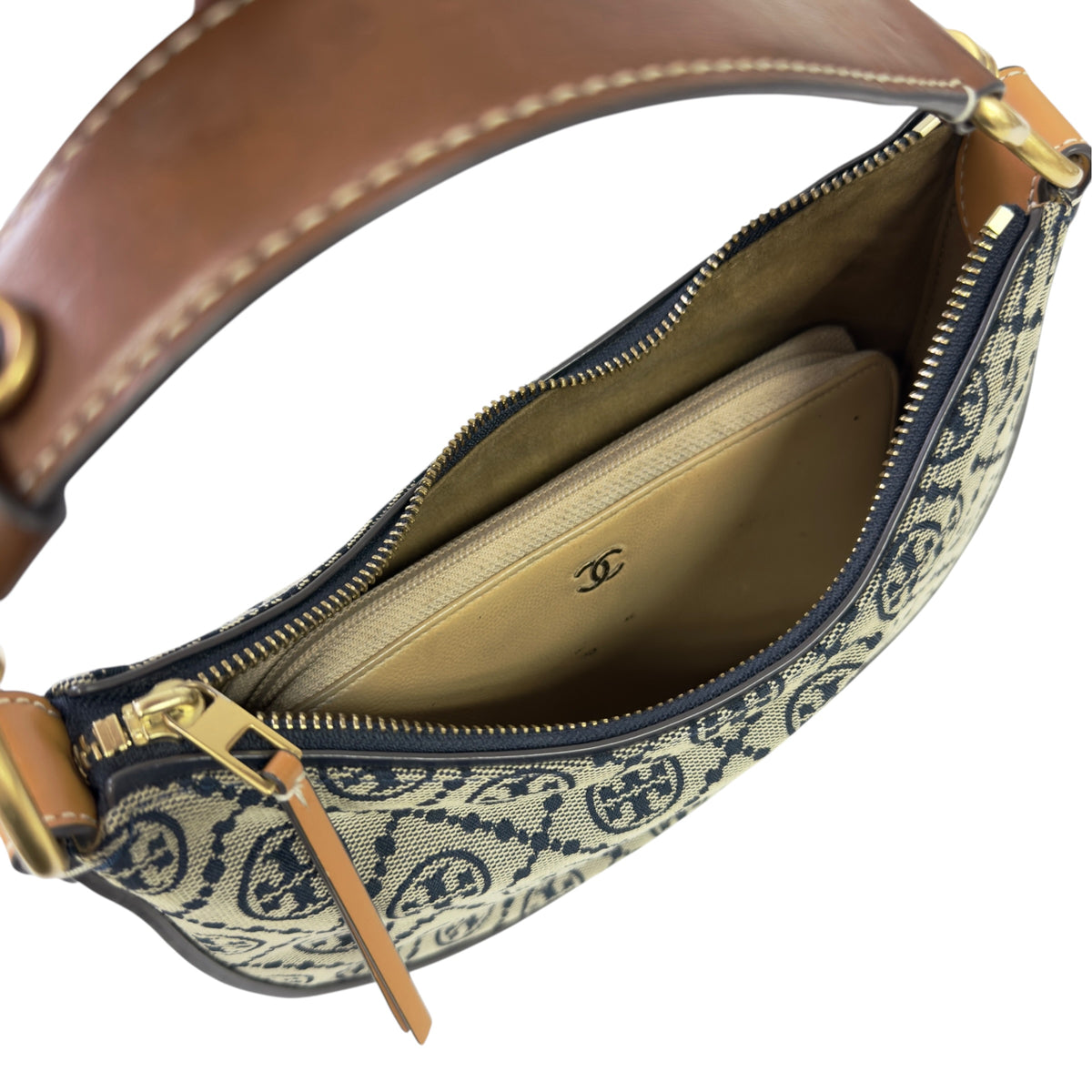 TORY BURCH T Monogram Mini Crescent 2用袋