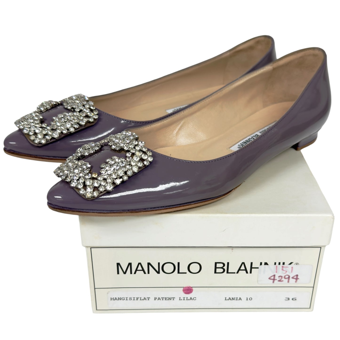 Manolo Blahnik 水鑽扣 平底鞋