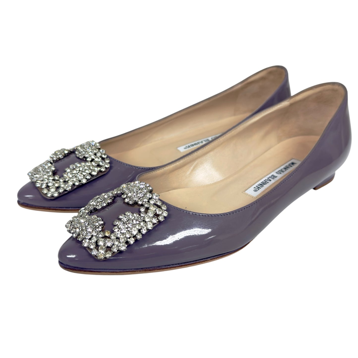 Manolo Blahnik 水鑽扣 平底鞋