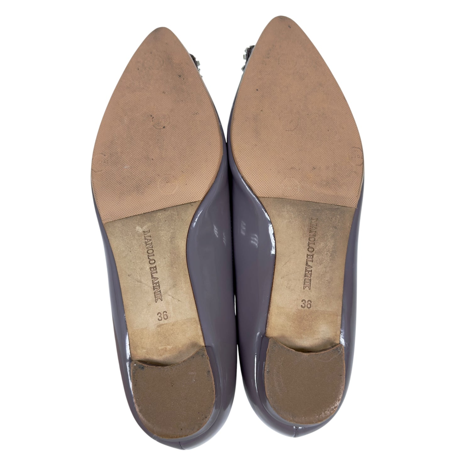 Manolo Blahnik 水鑽扣 平底鞋