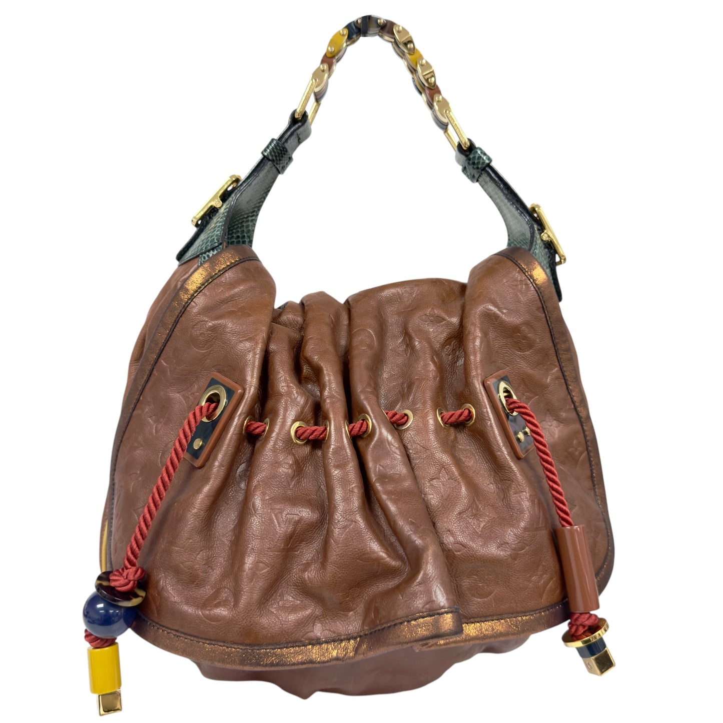 LOUIS VUITTON *年度限定* Kalahari 蛇皮拼老花壓紋 肩背包