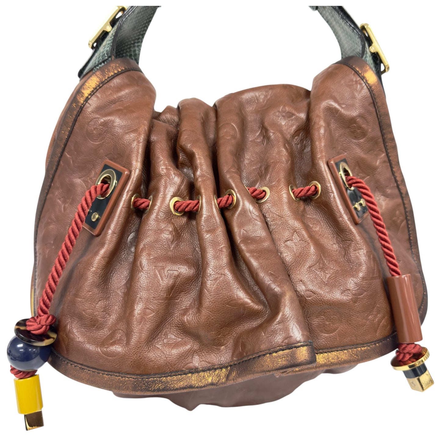LOUIS VUITTON *年度限定* Kalahari 蛇皮拼老花壓紋 肩背包