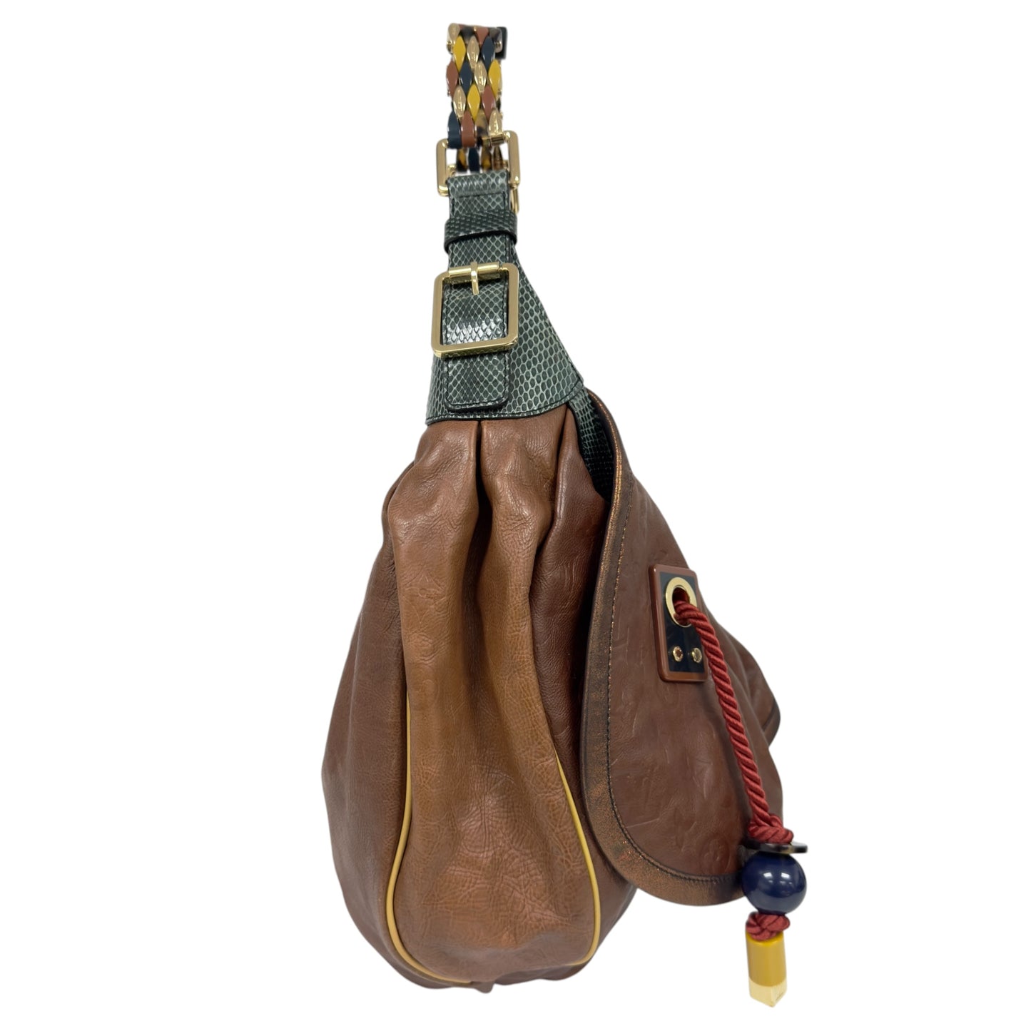 LOUIS VUITTON *年度限定* Kalahari 蛇皮拼老花壓紋 肩背包