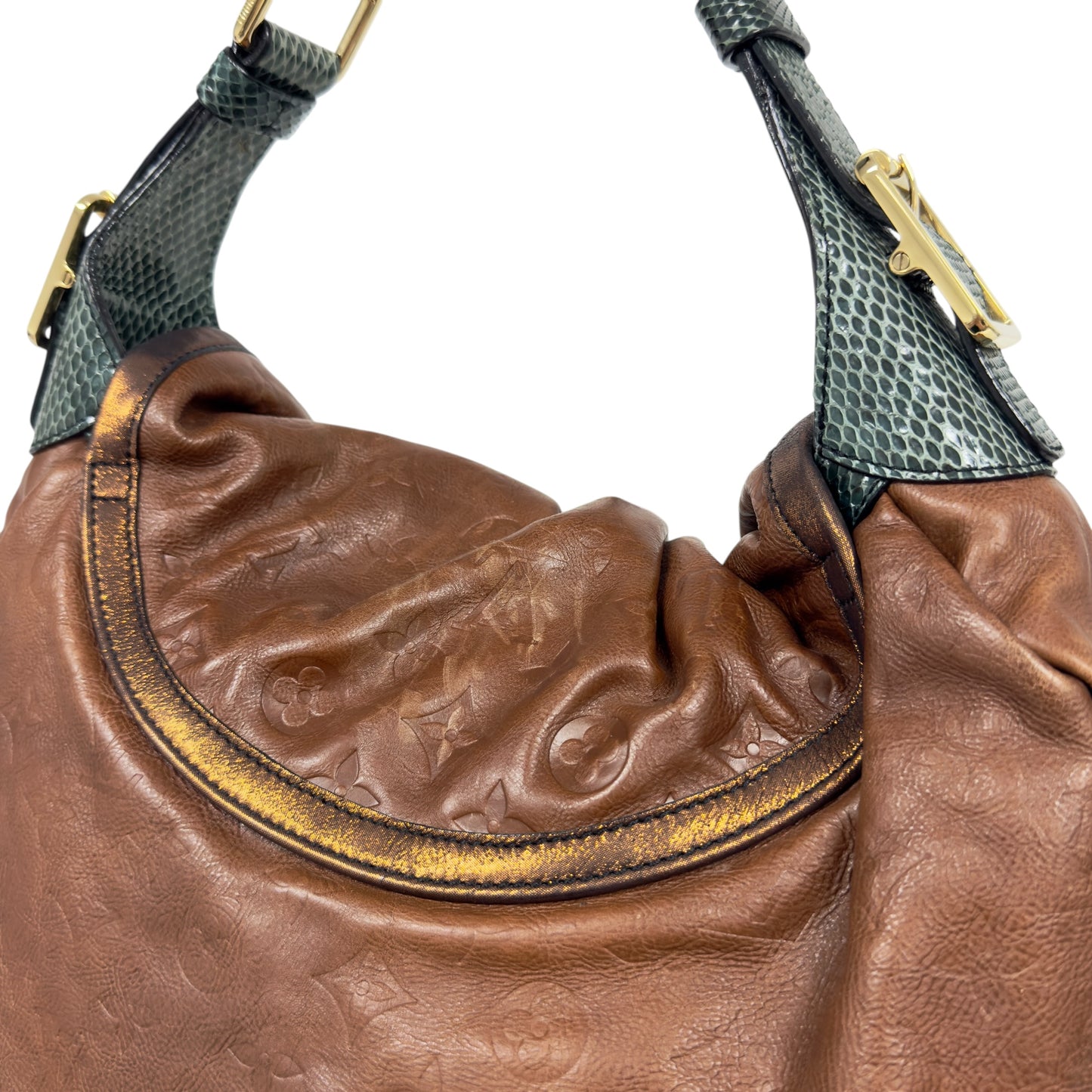 LOUIS VUITTON *年度限定* Kalahari 蛇皮拼老花壓紋 肩背包
