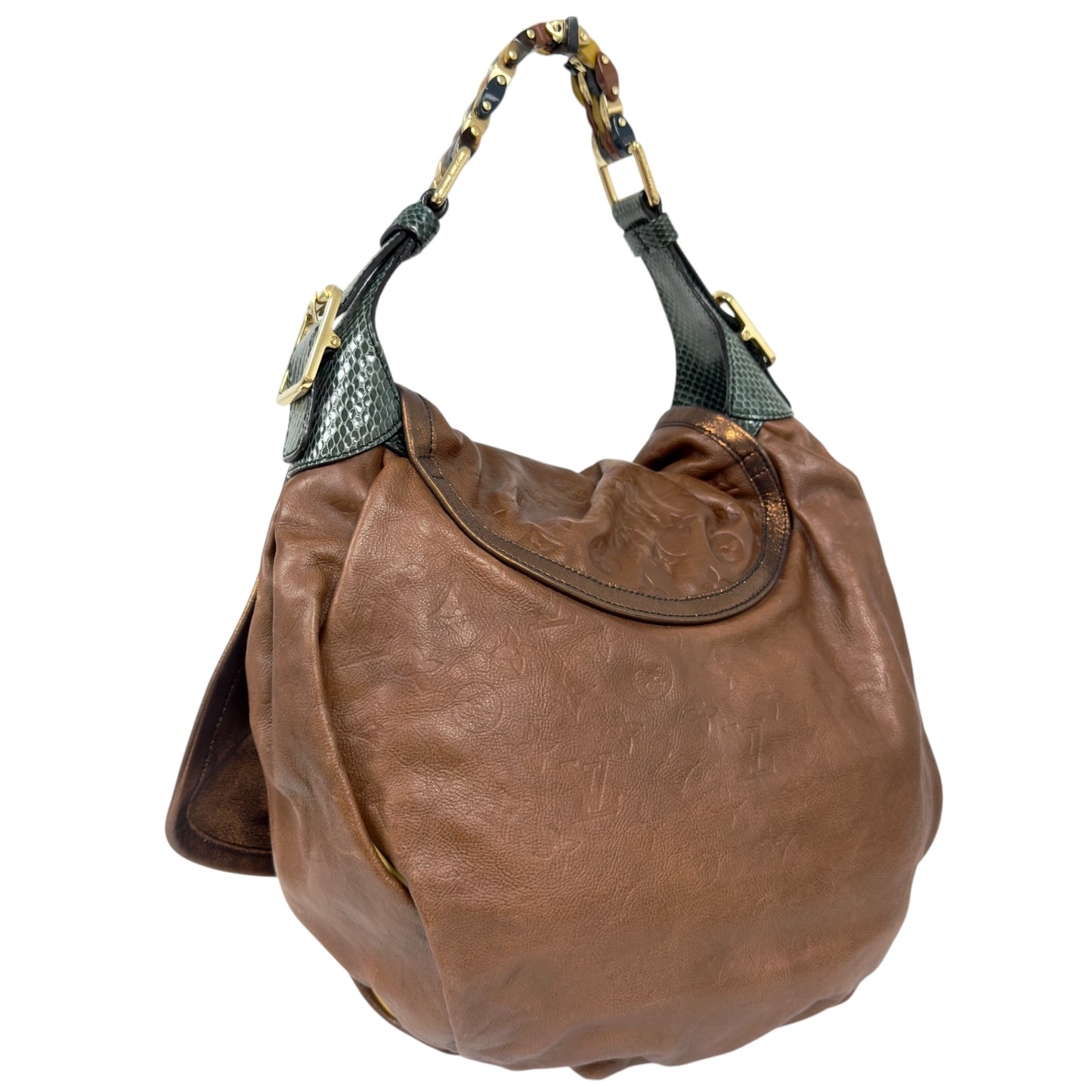 LOUIS VUITTON *年度限定* Kalahari 蛇皮拼老花壓紋 肩背包