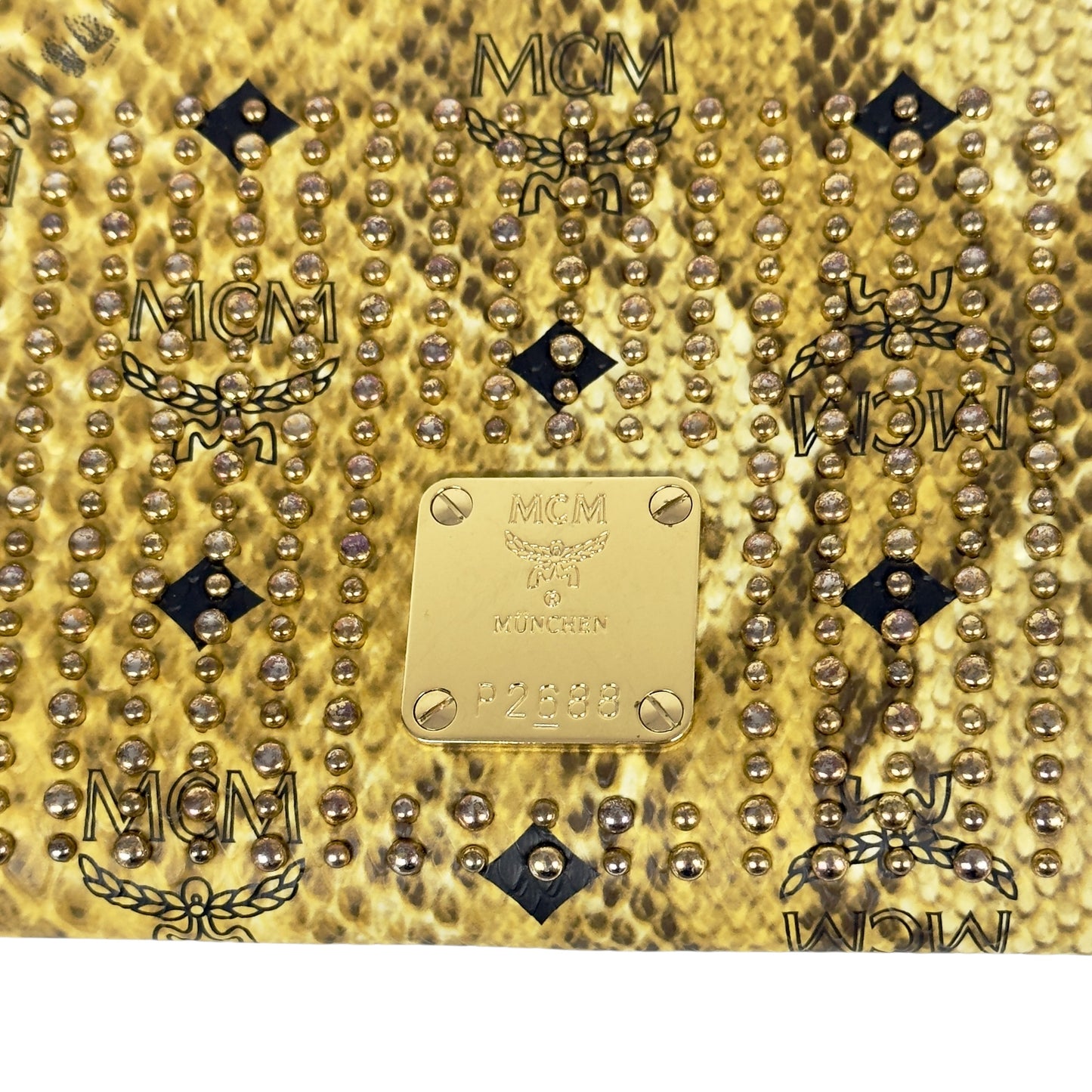 MCM 仿蛇皮紋 手包