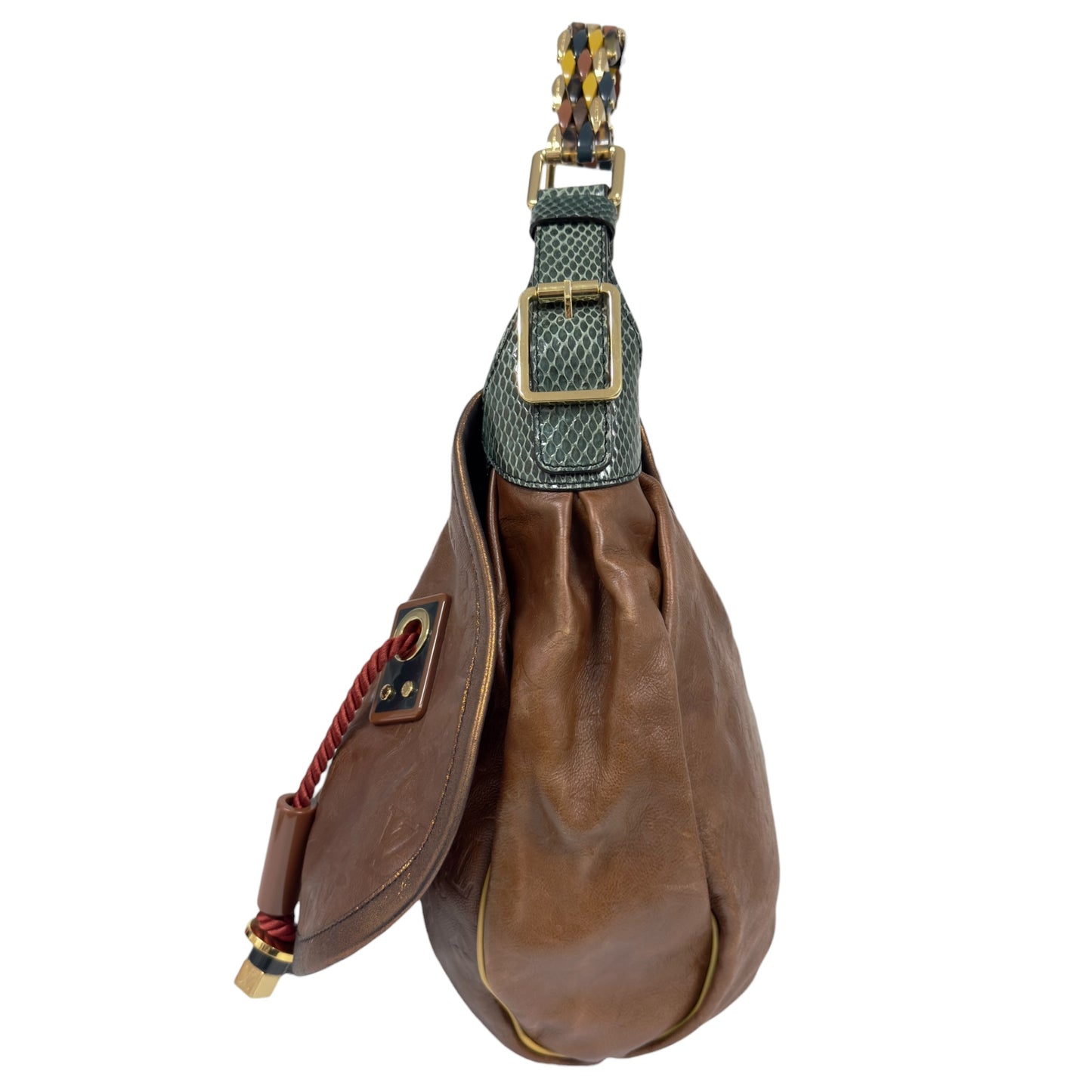 LOUIS VUITTON *年度限定* Kalahari 蛇皮拼老花壓紋 肩背包