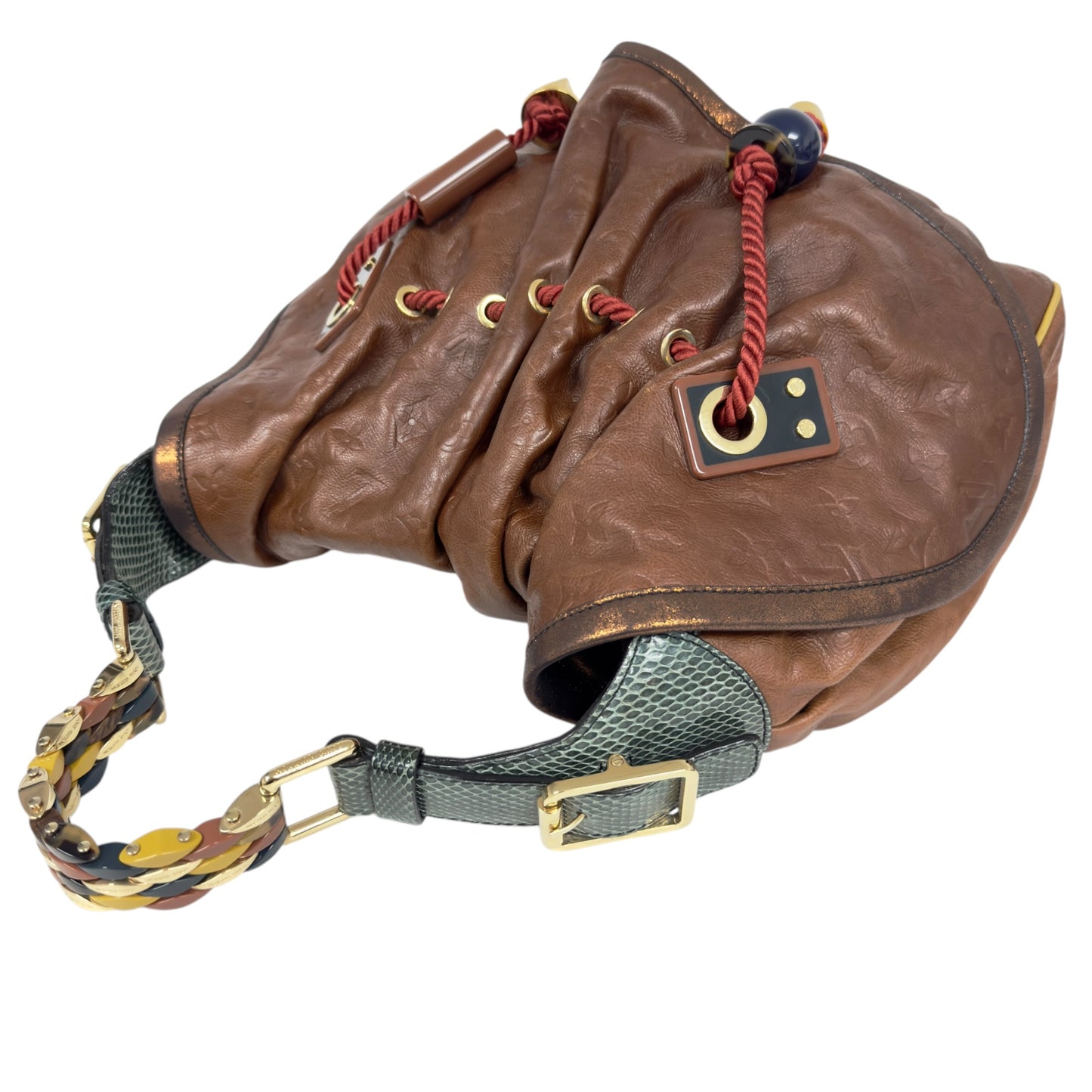 LOUIS VUITTON *年度限定* Kalahari 蛇皮拼老花壓紋 肩背包