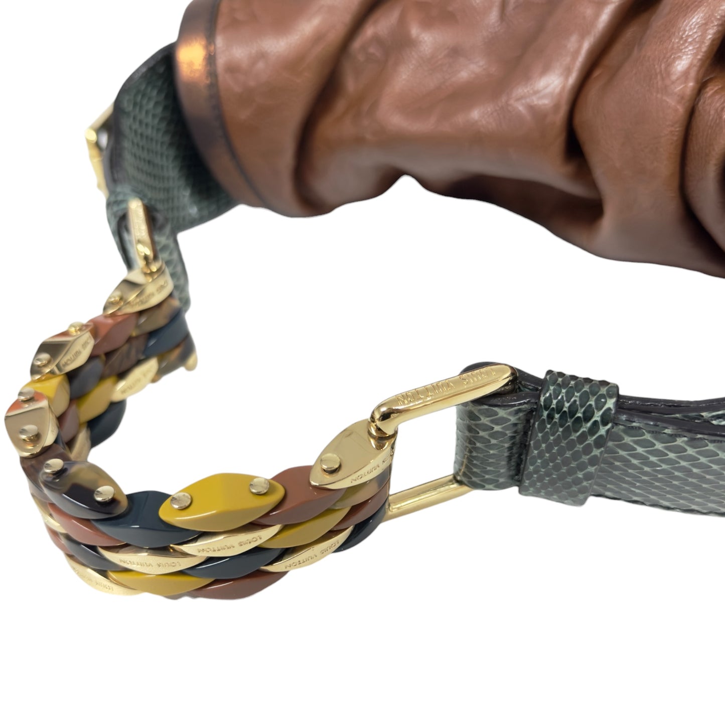 LOUIS VUITTON *年度限定* Kalahari 蛇皮拼老花壓紋 肩背包