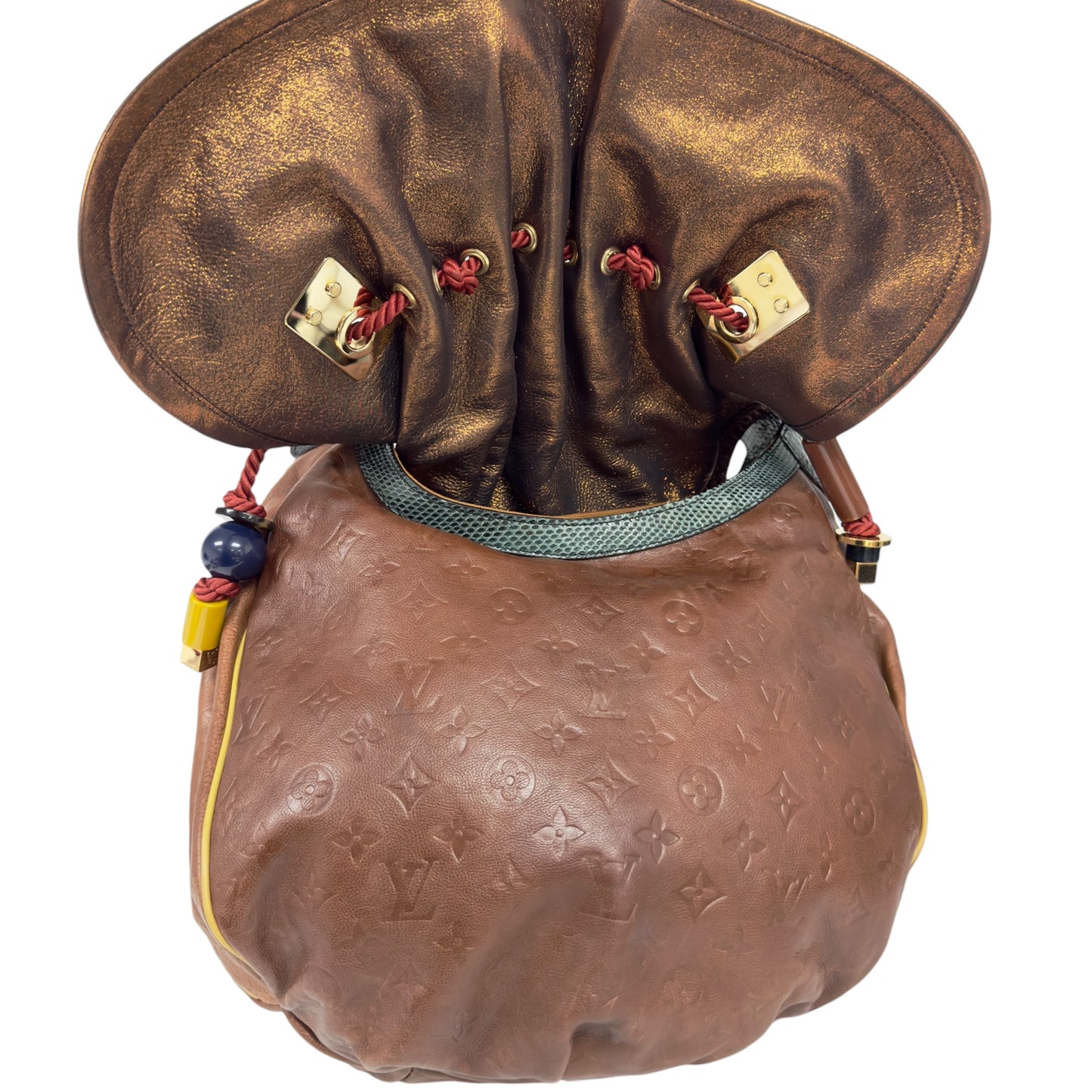 LOUIS VUITTON *年度限定* Kalahari 蛇皮拼老花壓紋 肩背包