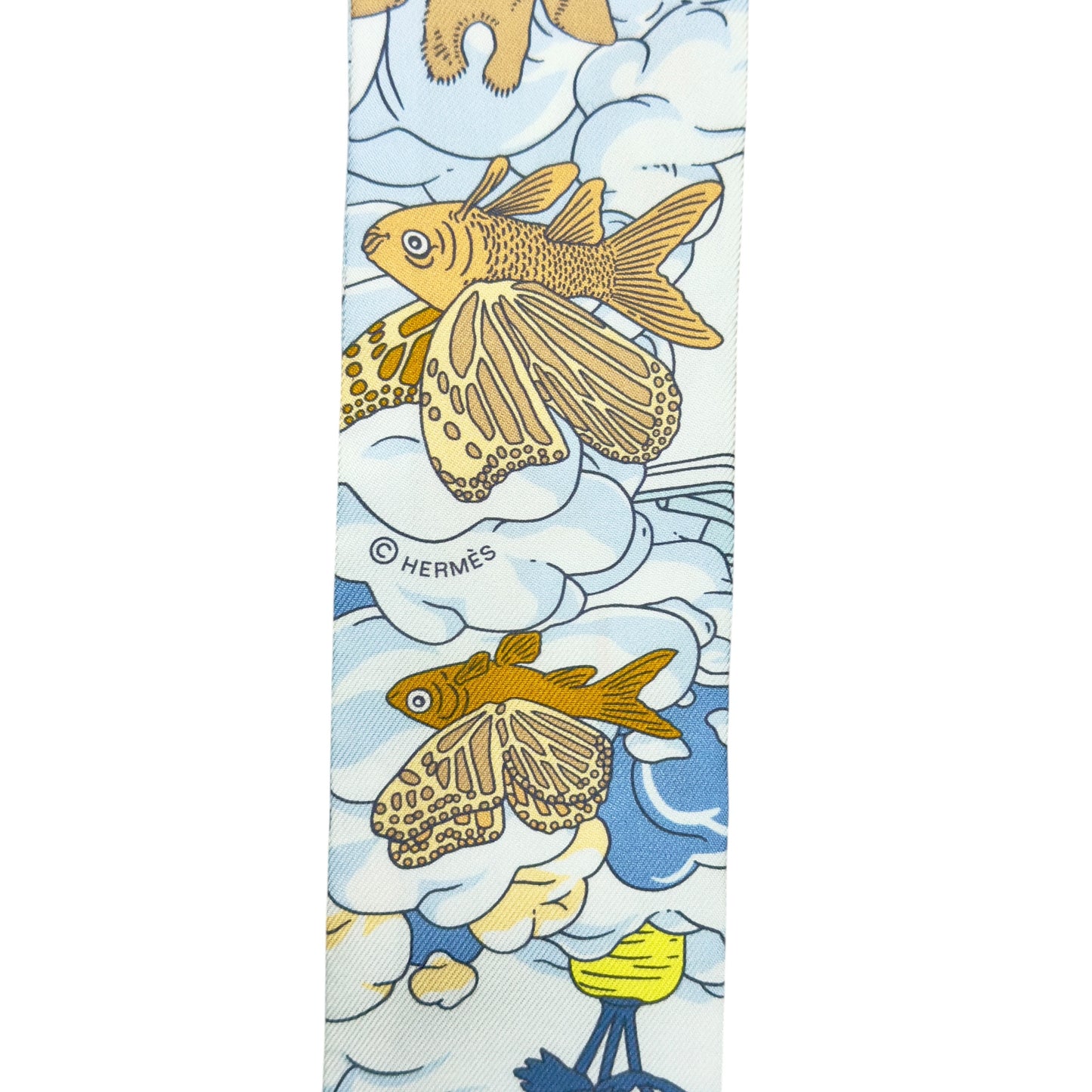 HERMES Sur Mon Nuage twilly 我的雲間萬象 幼絲巾