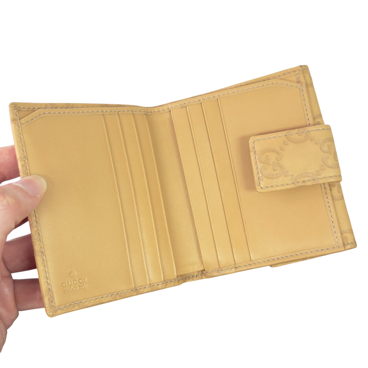 GUCCI GG壓紋 短銀包