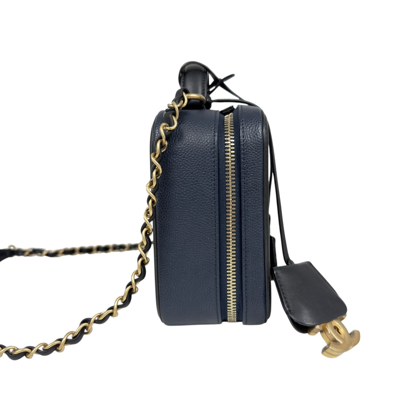 CHANEL Vanity 荔枝皮 化妝盒子 肩背包