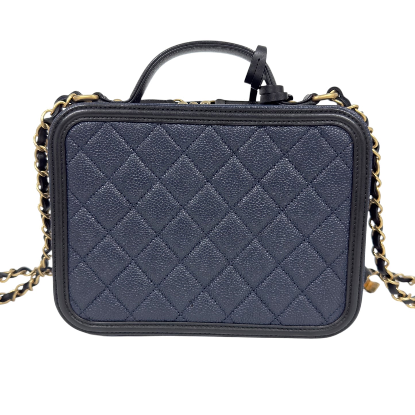 CHANEL Vanity 荔枝皮 化妝盒子 肩背包