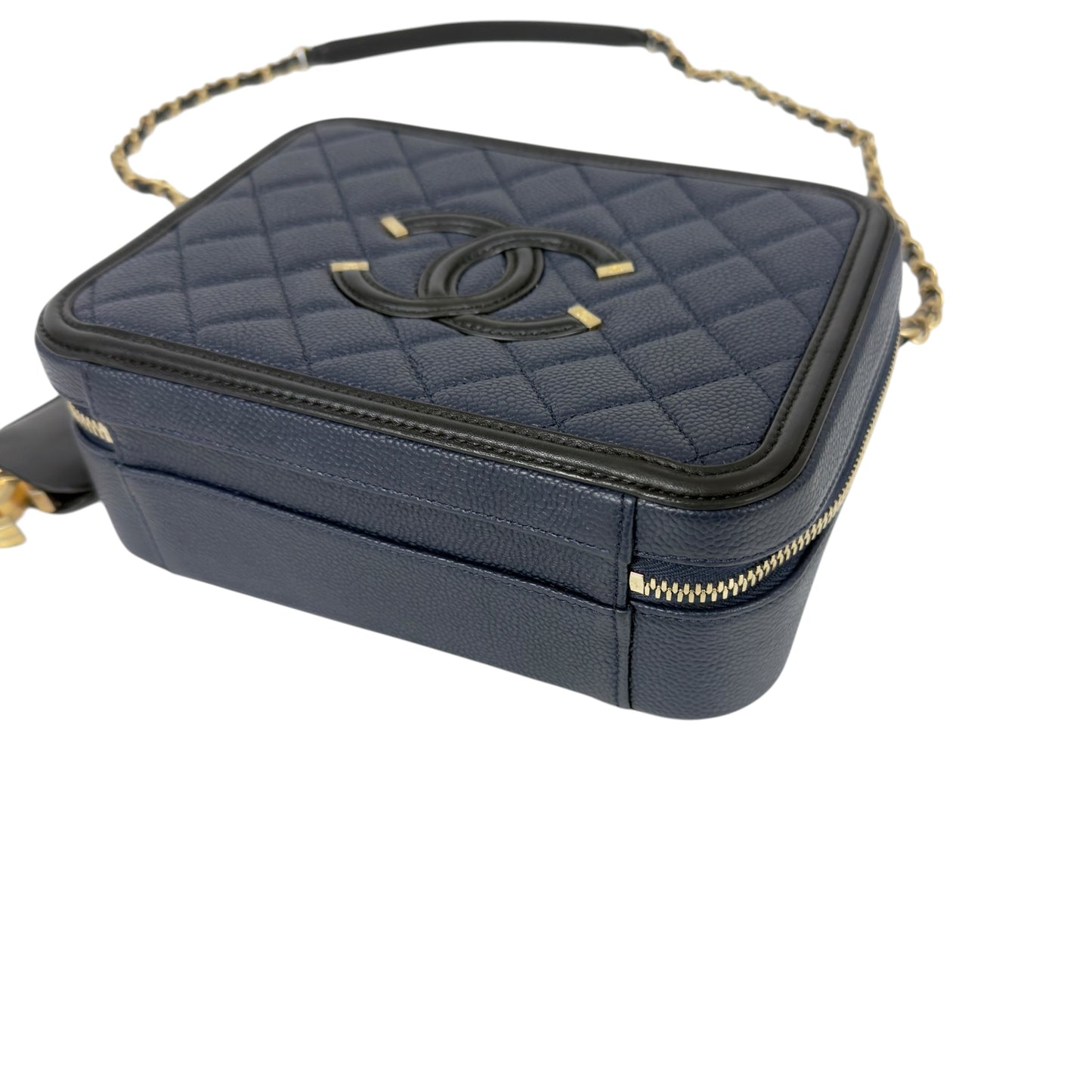 CHANEL Vanity 荔枝皮 化妝盒子 肩背包