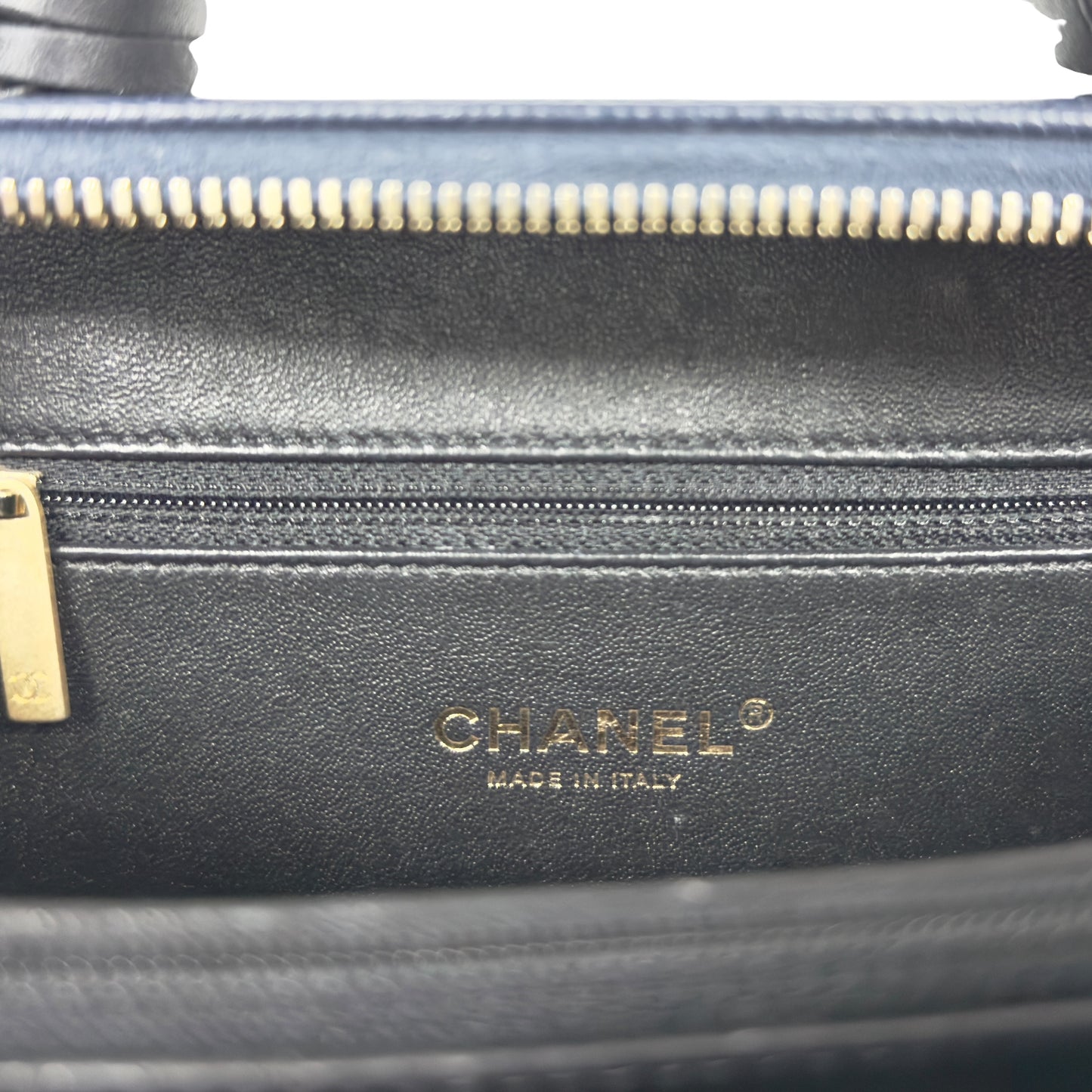 CHANEL Vanity 荔枝皮 化妝盒子 肩背包