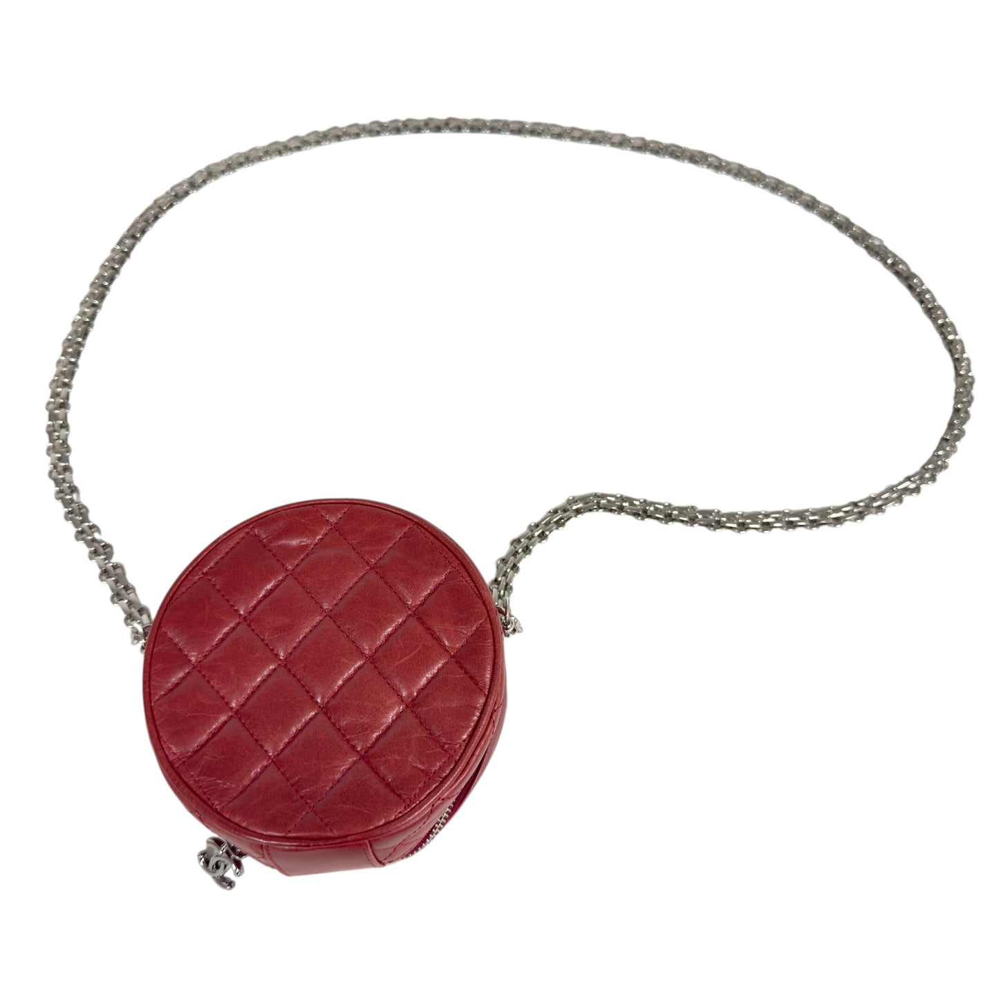 CHANEL *自加鏈＞送無品牌扣＋無品牌鏈帶* CC 小圓餅 斜揹袋