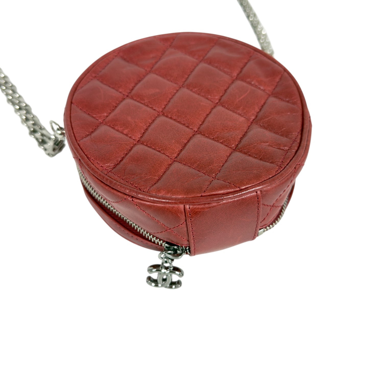 CHANEL *自加鏈＞送無品牌扣＋無品牌鏈帶* CC 小圓餅 斜揹袋