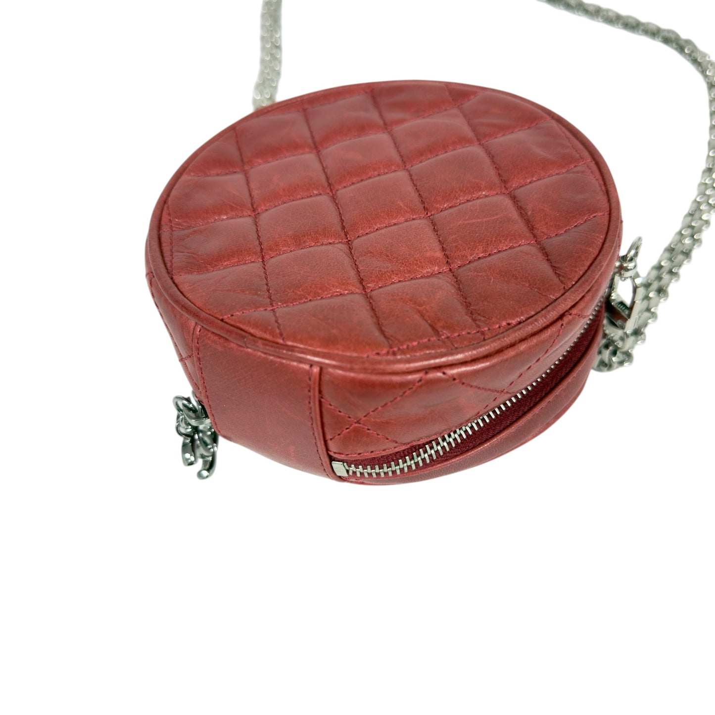CHANEL *自加鏈＞送無品牌扣＋無品牌鏈帶* CC 小圓餅 斜揹袋