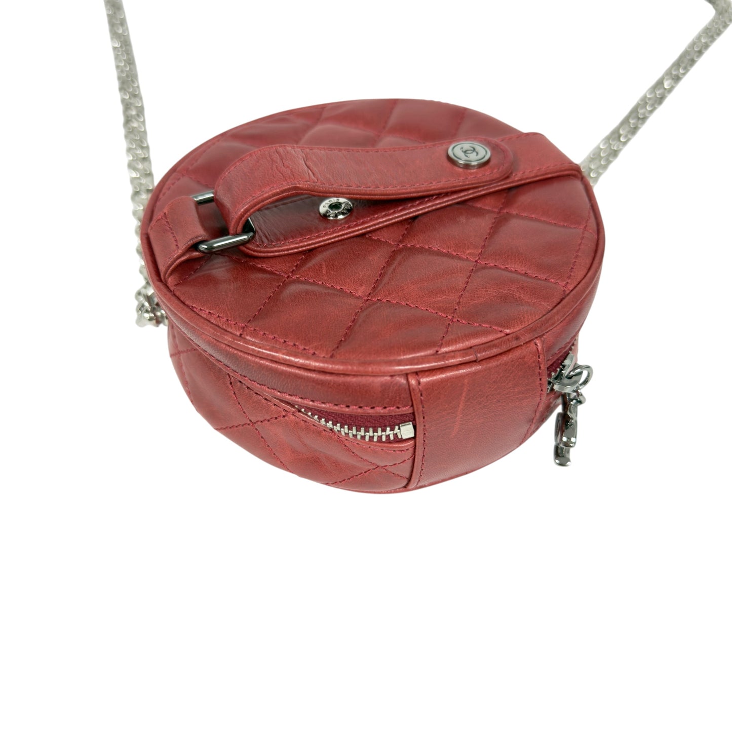 CHANEL *自加鏈＞送無品牌扣＋無品牌鏈帶* CC 小圓餅 斜揹袋