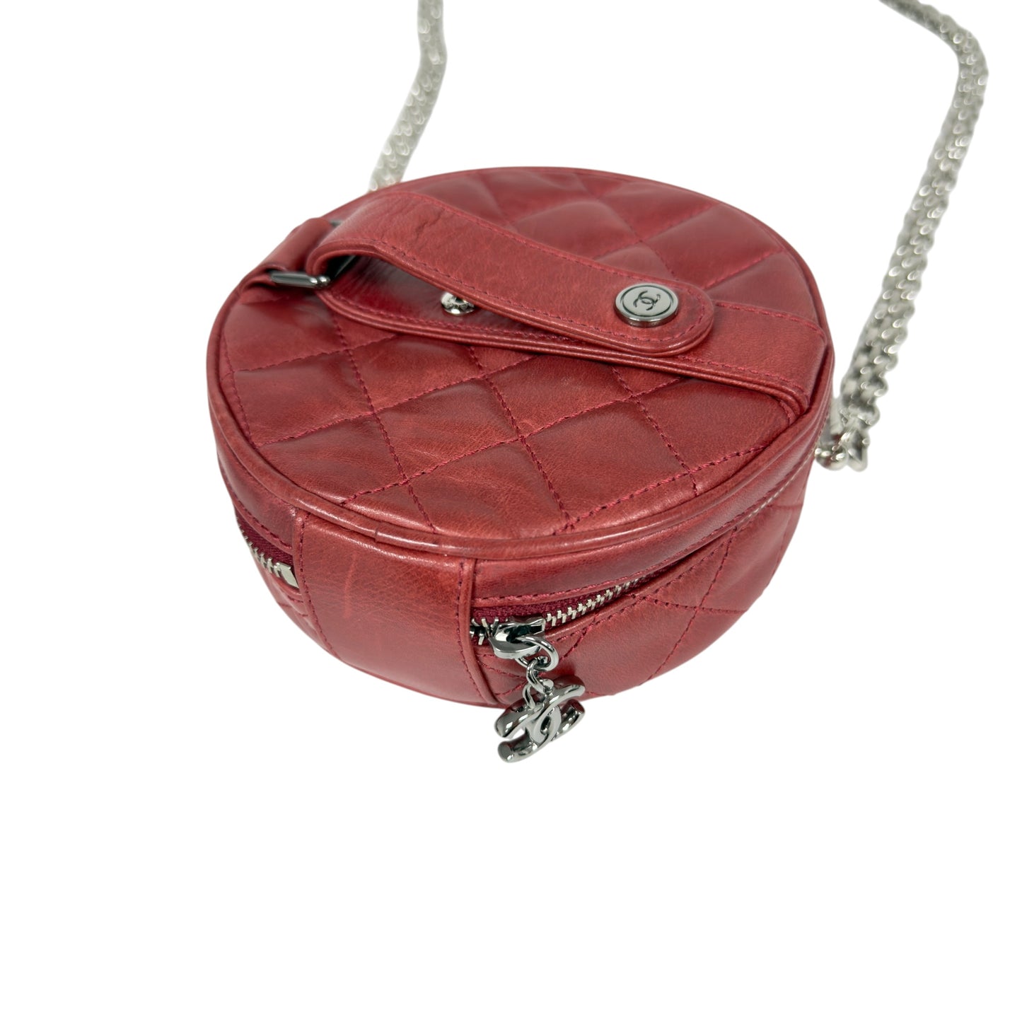 CHANEL *自加鏈＞送無品牌扣＋無品牌鏈帶* CC 小圓餅 斜揹袋