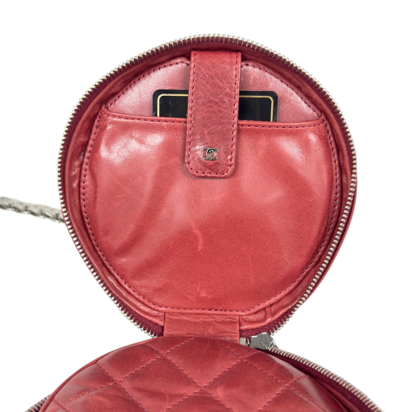 CHANEL *自加鏈＞送無品牌扣＋無品牌鏈帶* CC 小圓餅 斜揹袋