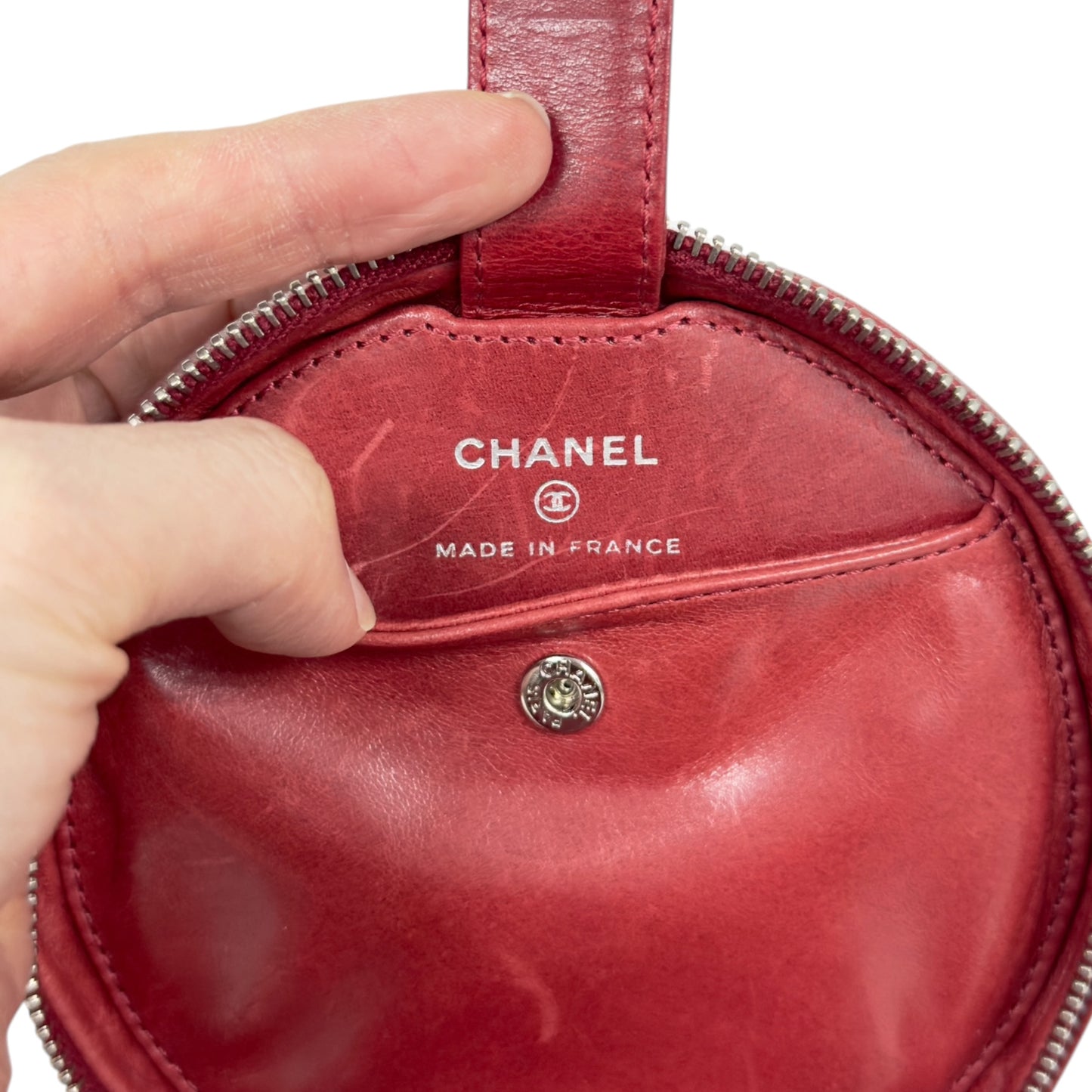 CHANEL *自加鏈＞送無品牌扣＋無品牌鏈帶* CC 小圓餅 斜揹袋