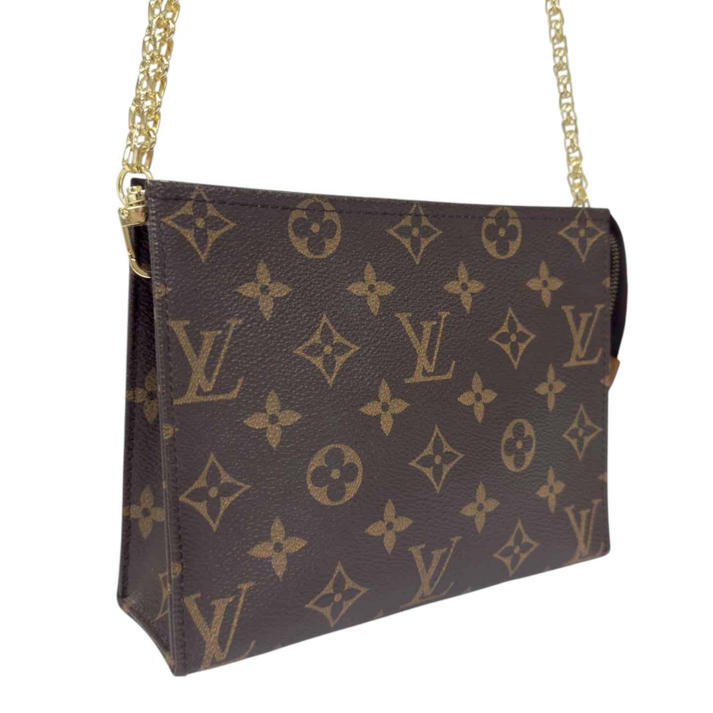 LOUIS VUITTON *自加鏈＞送無品牌扣＋無品牌鏈帶* 老花 斜揹袋
