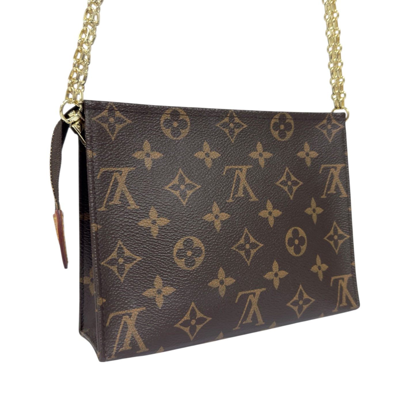 LOUIS VUITTON *自加鏈＞送無品牌扣＋無品牌鏈帶* 老花 斜揹袋