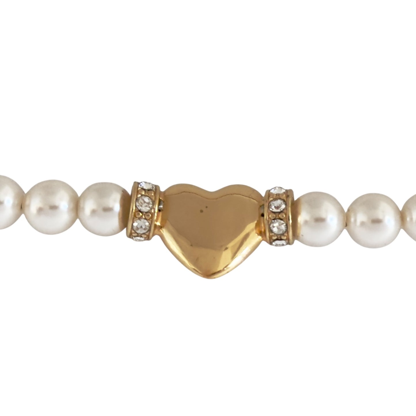 CHANEL CC 愛心💗 水鑽 項鏈