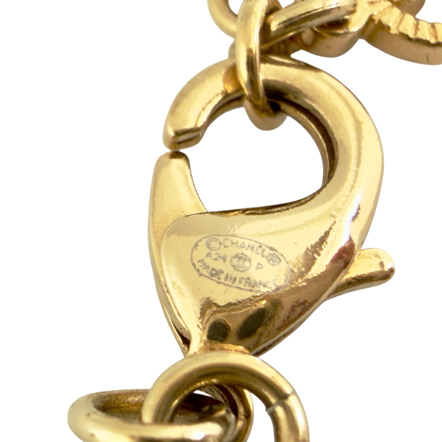 CHANEL CC 愛心💗 水鑽 項鏈