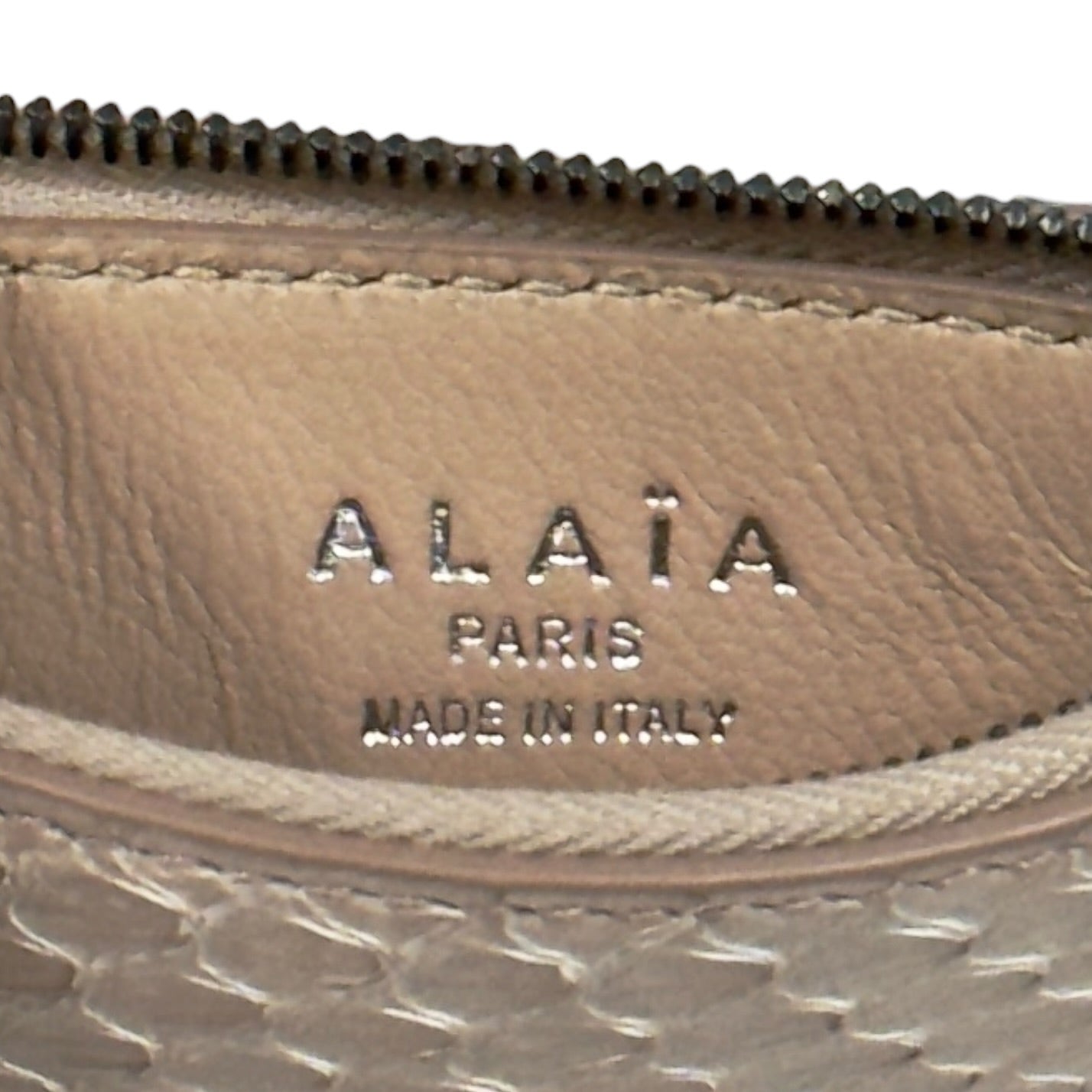 ALAIA 蛇皮拼帆布 2用袋