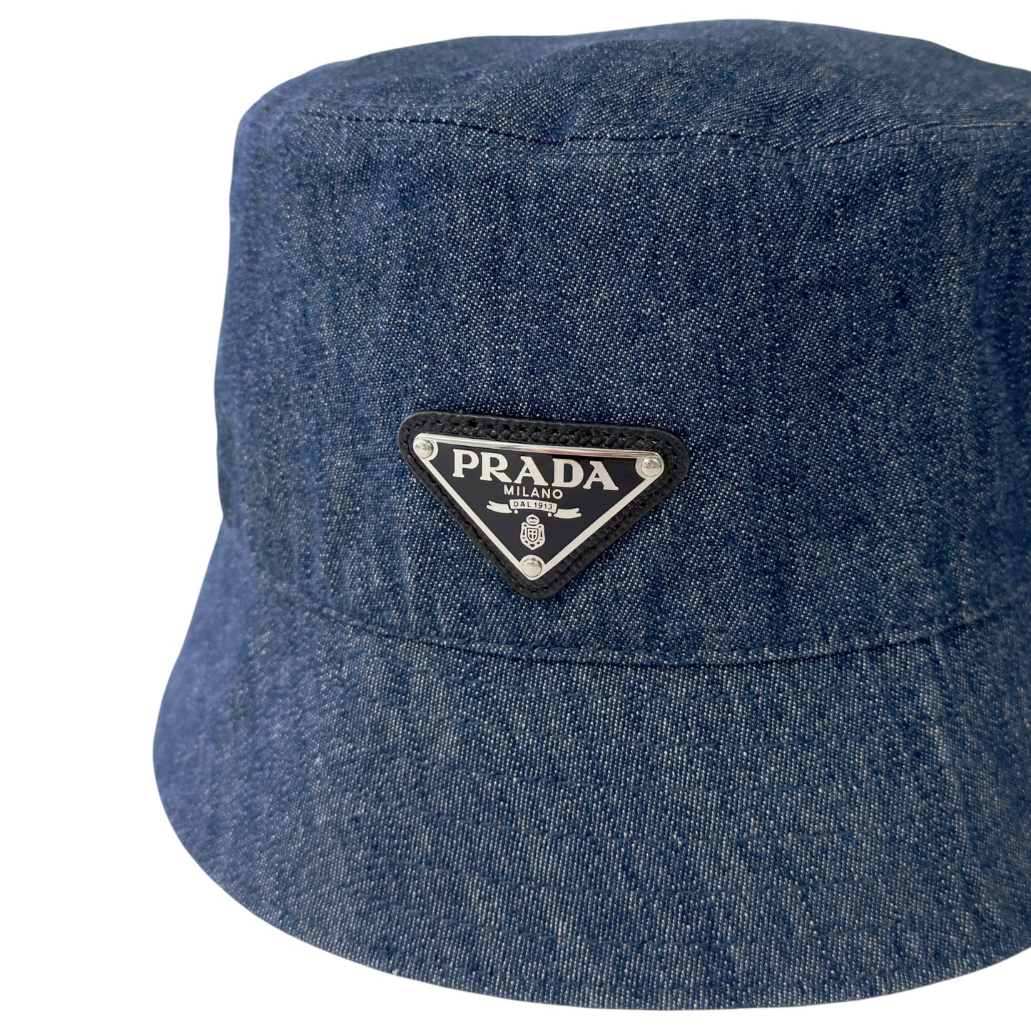 PRADA 三角標 牛仔 漁夫帽