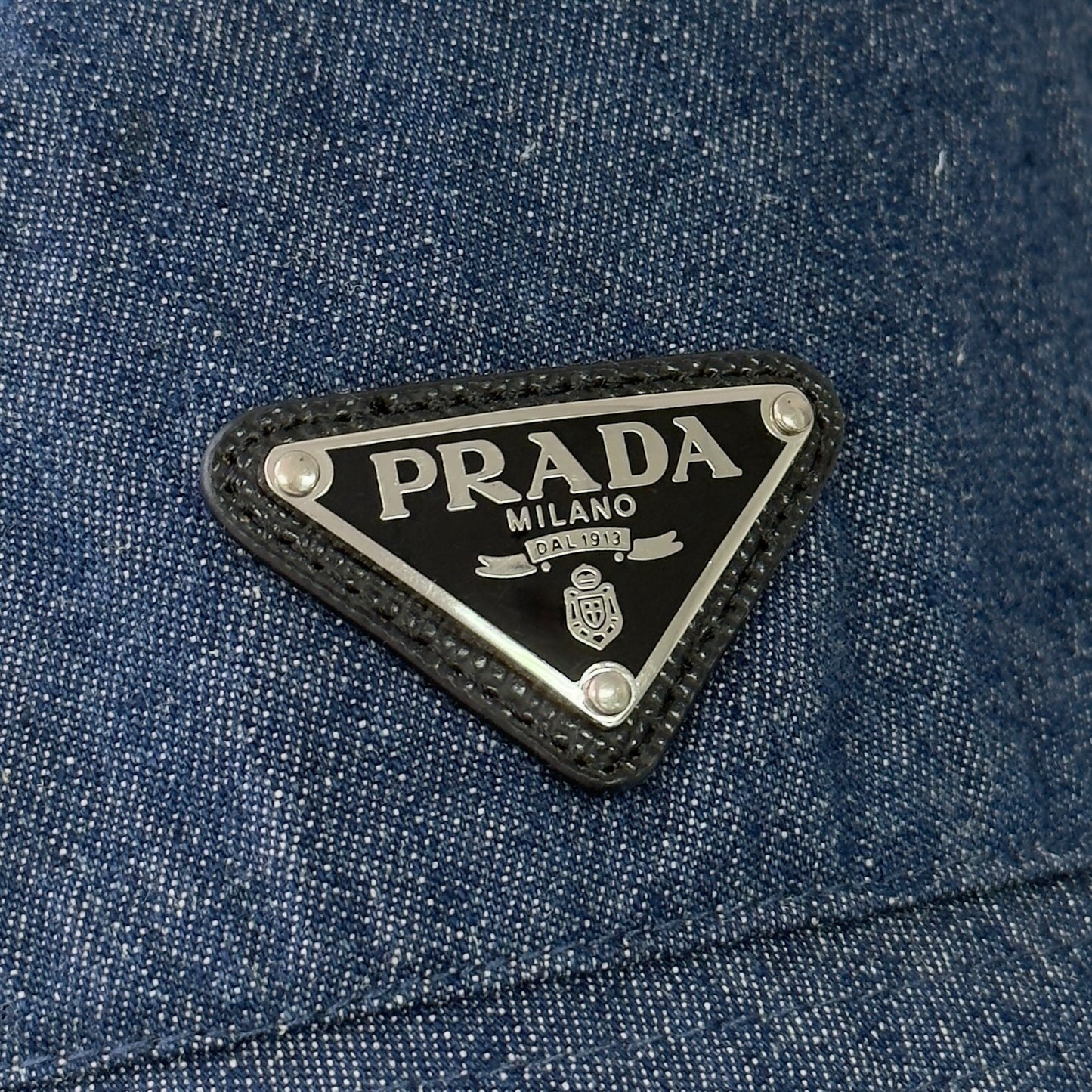 PRADA 三角標 牛仔 漁夫帽