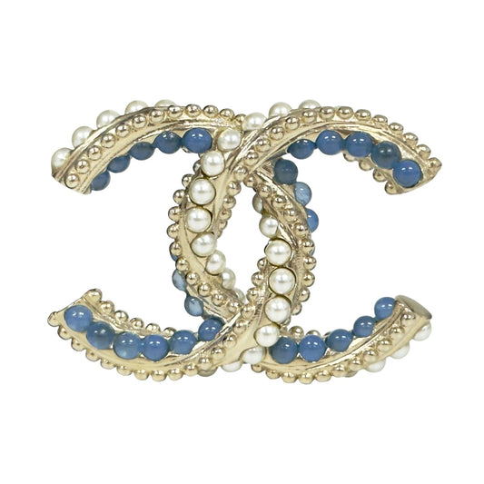 CHANEL CC 珠珠 胸針
