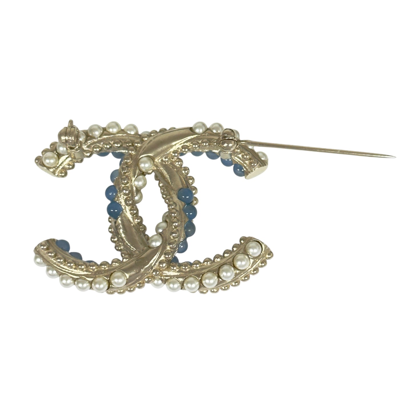 CHANEL CC 珠珠 胸針