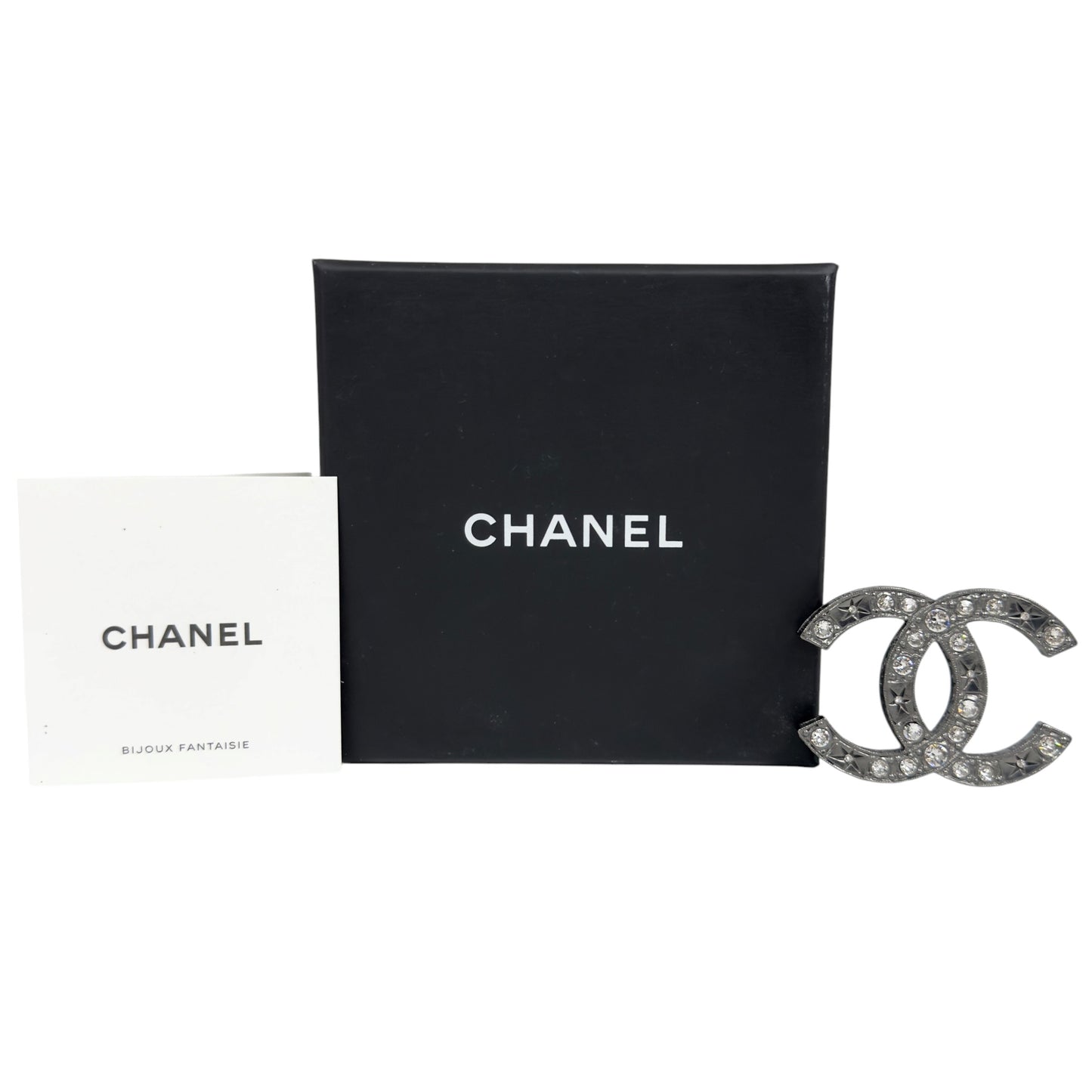 CHANEL CC 水鑽 胸針