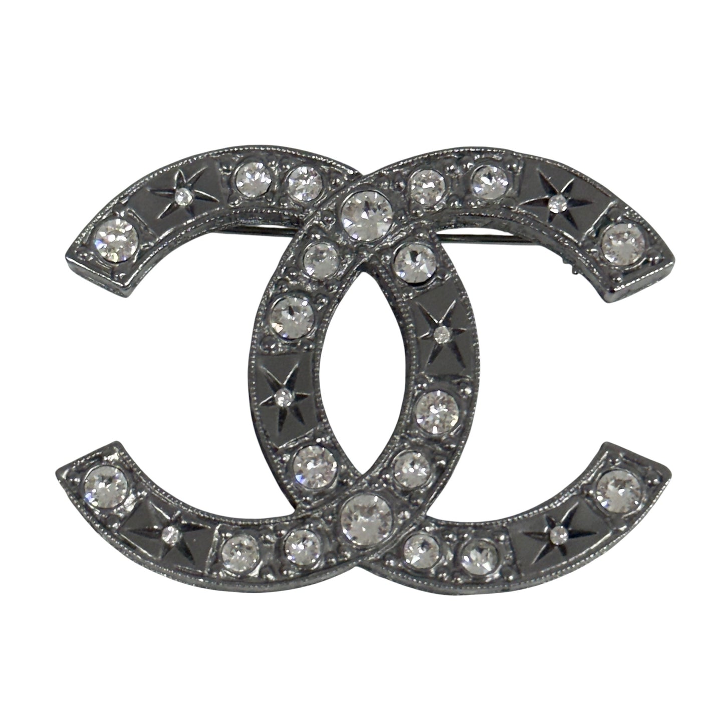 CHANEL CC 水鑽 胸針