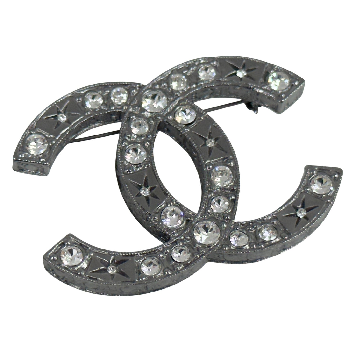 CHANEL CC 水鑽 胸針