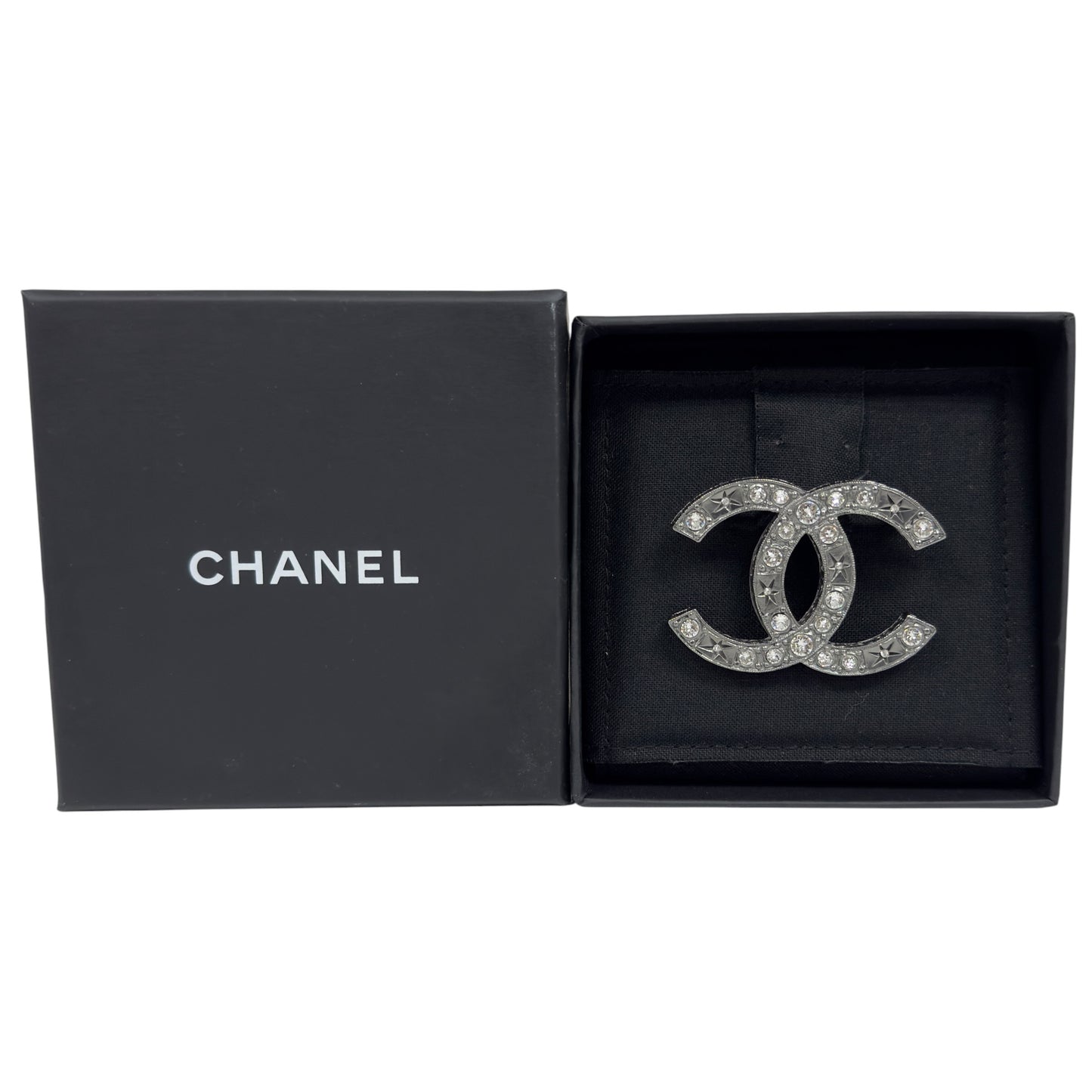 CHANEL CC 水鑽 胸針