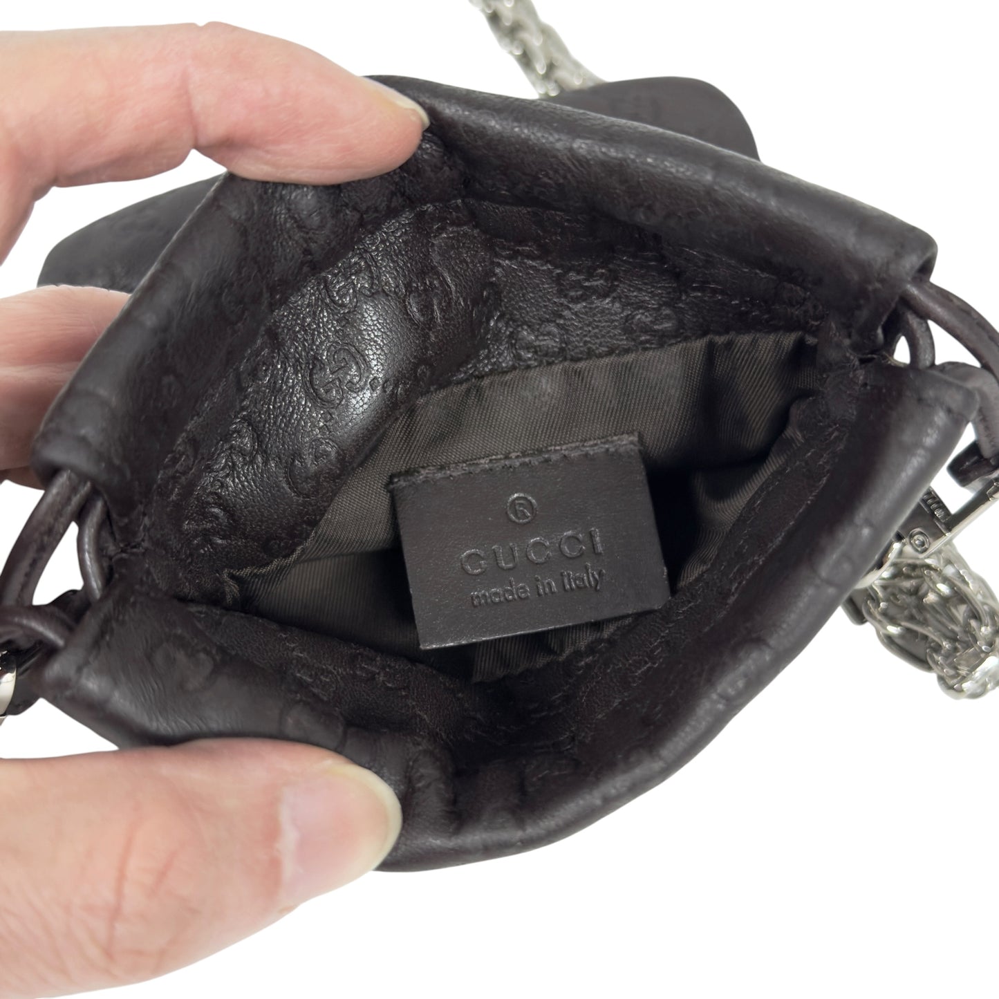 GUCCI *自加鏈＞送無品牌鏈帶* GG 斜揹小袋