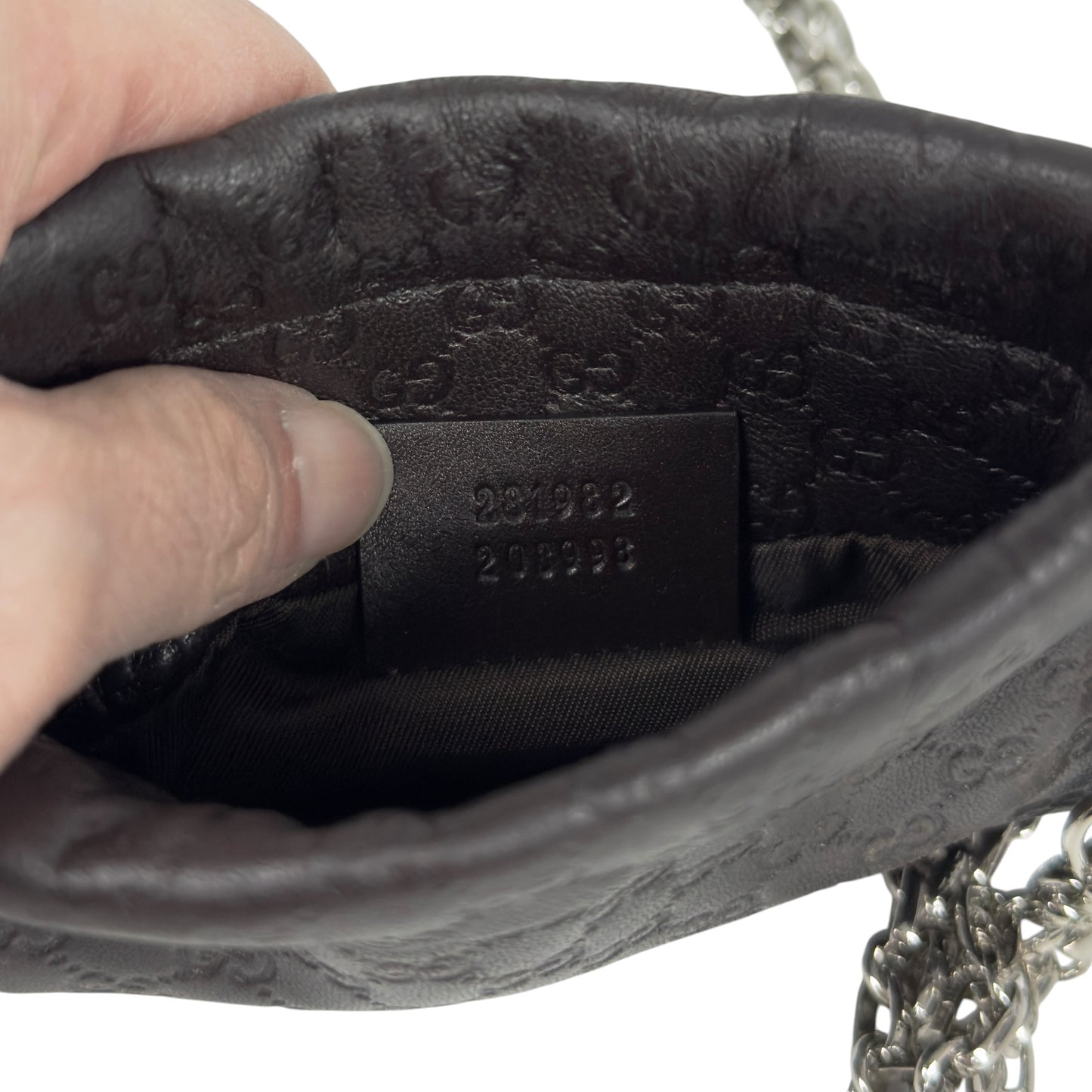 GUCCI *自加鏈＞送無品牌鏈帶* GG 斜揹小袋