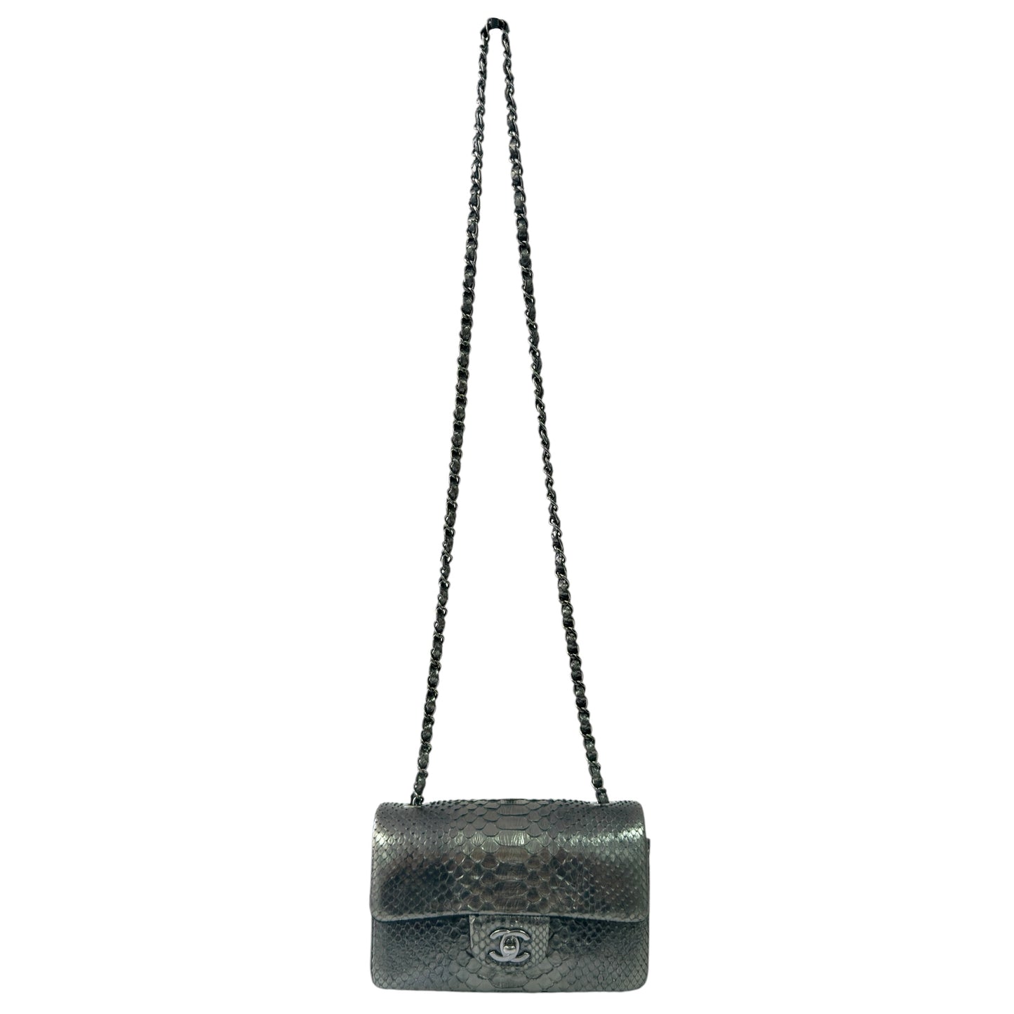 CHANEL *罕有* CC 絕版蛇皮 迷你經典 鏈條包
