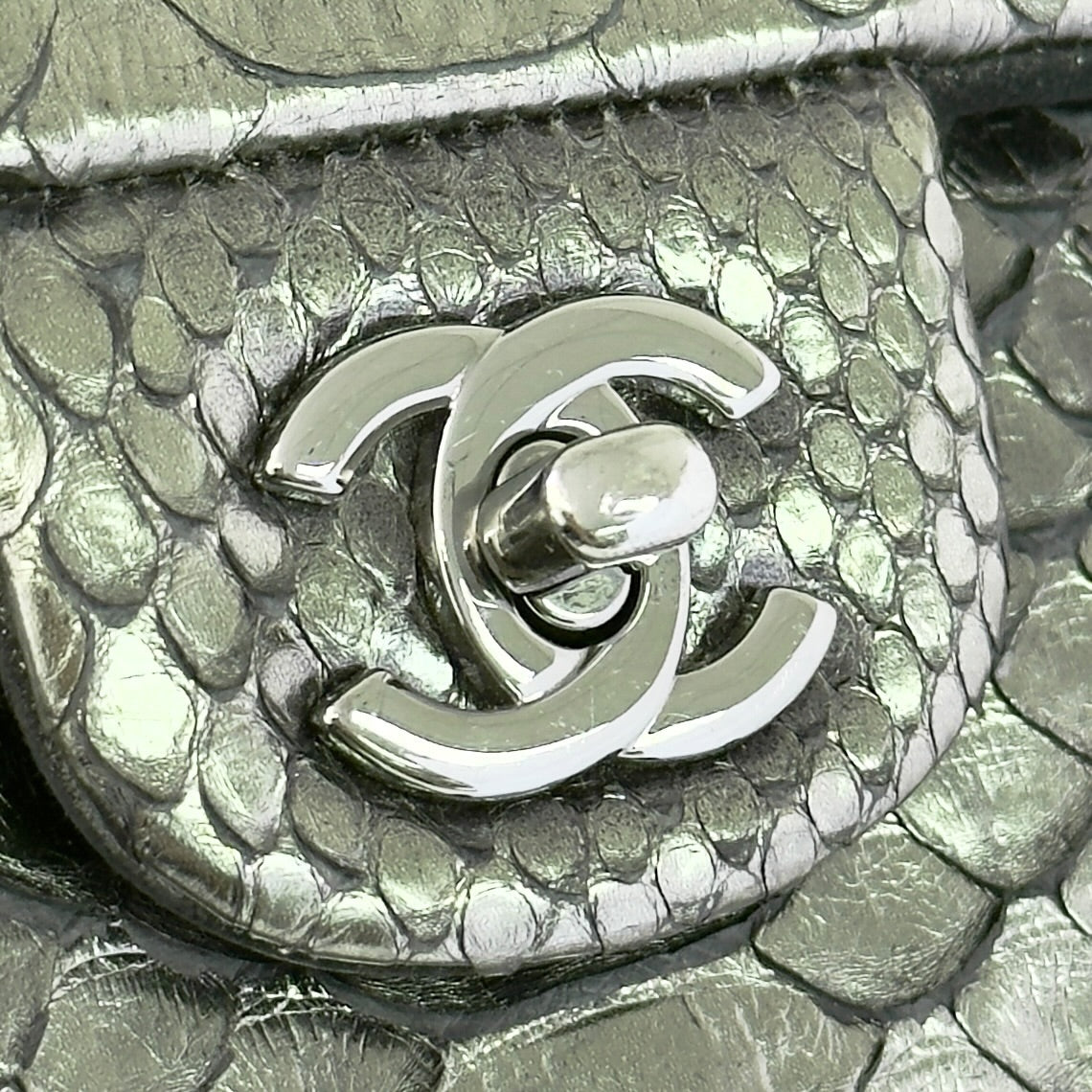 CHANEL *罕有* CC 絕版蛇皮 迷你經典 鏈條包