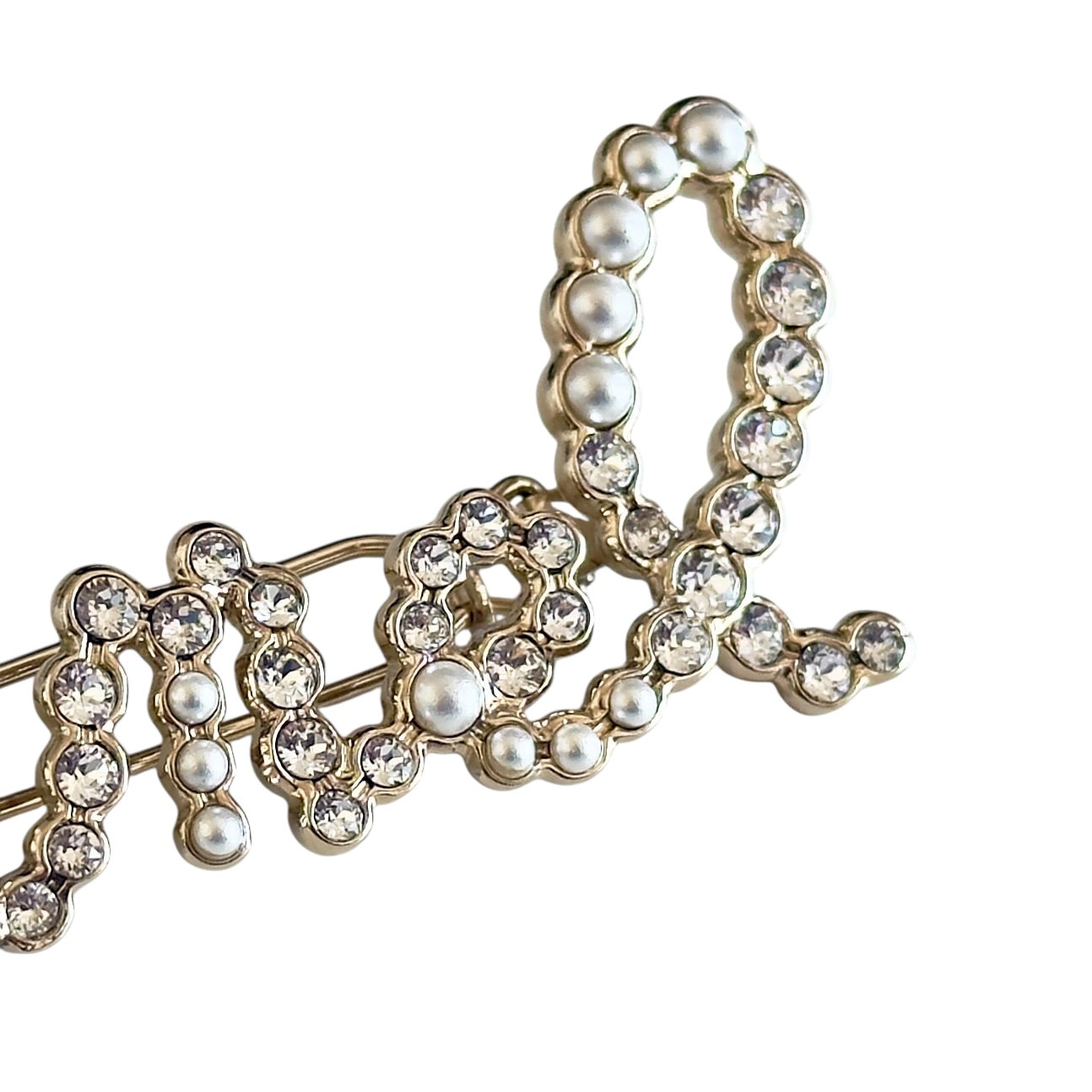 CHANEL 水鑽 珠珠 髮夾