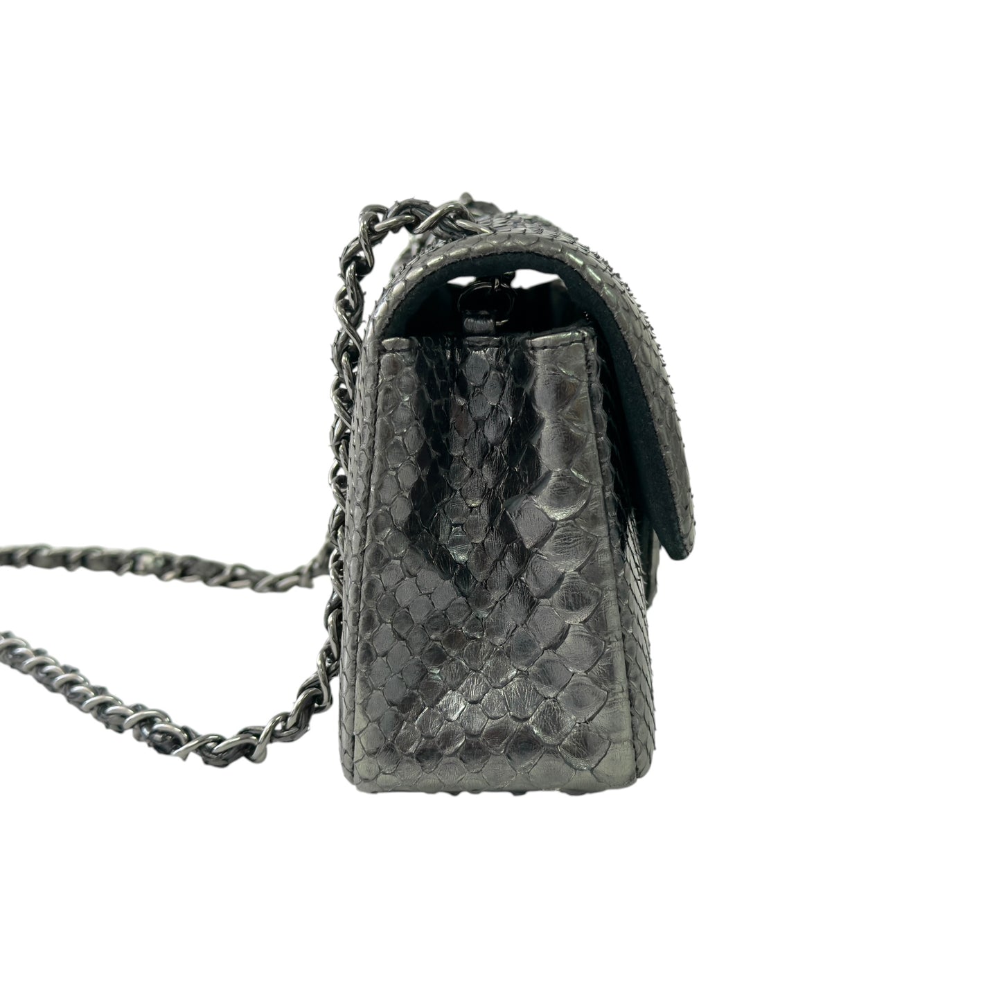 CHANEL *罕有* CC 絕版蛇皮 迷你經典 鏈條包