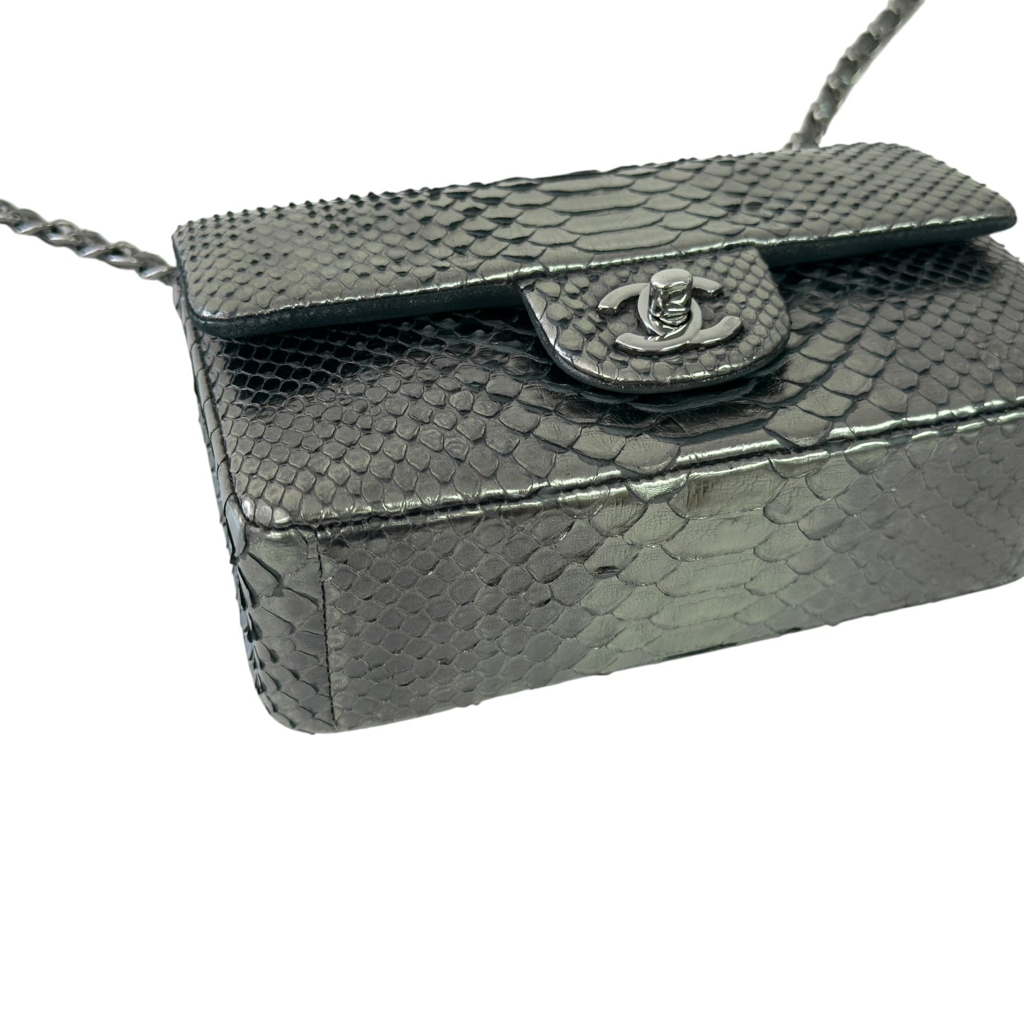 CHANEL *罕有* CC 絕版蛇皮 迷你經典 鏈條包