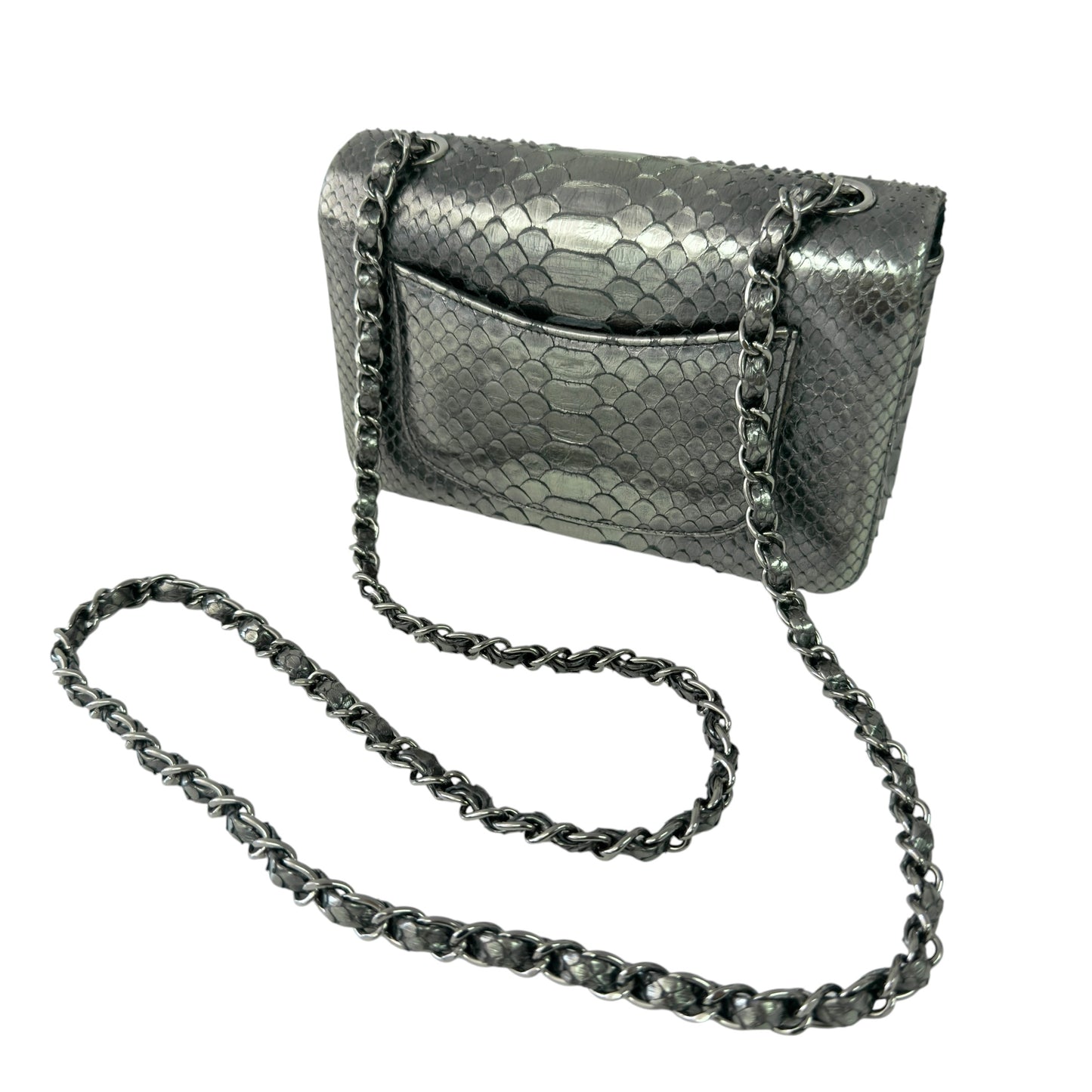 CHANEL *罕有* CC 絕版蛇皮 迷你經典 鏈條包