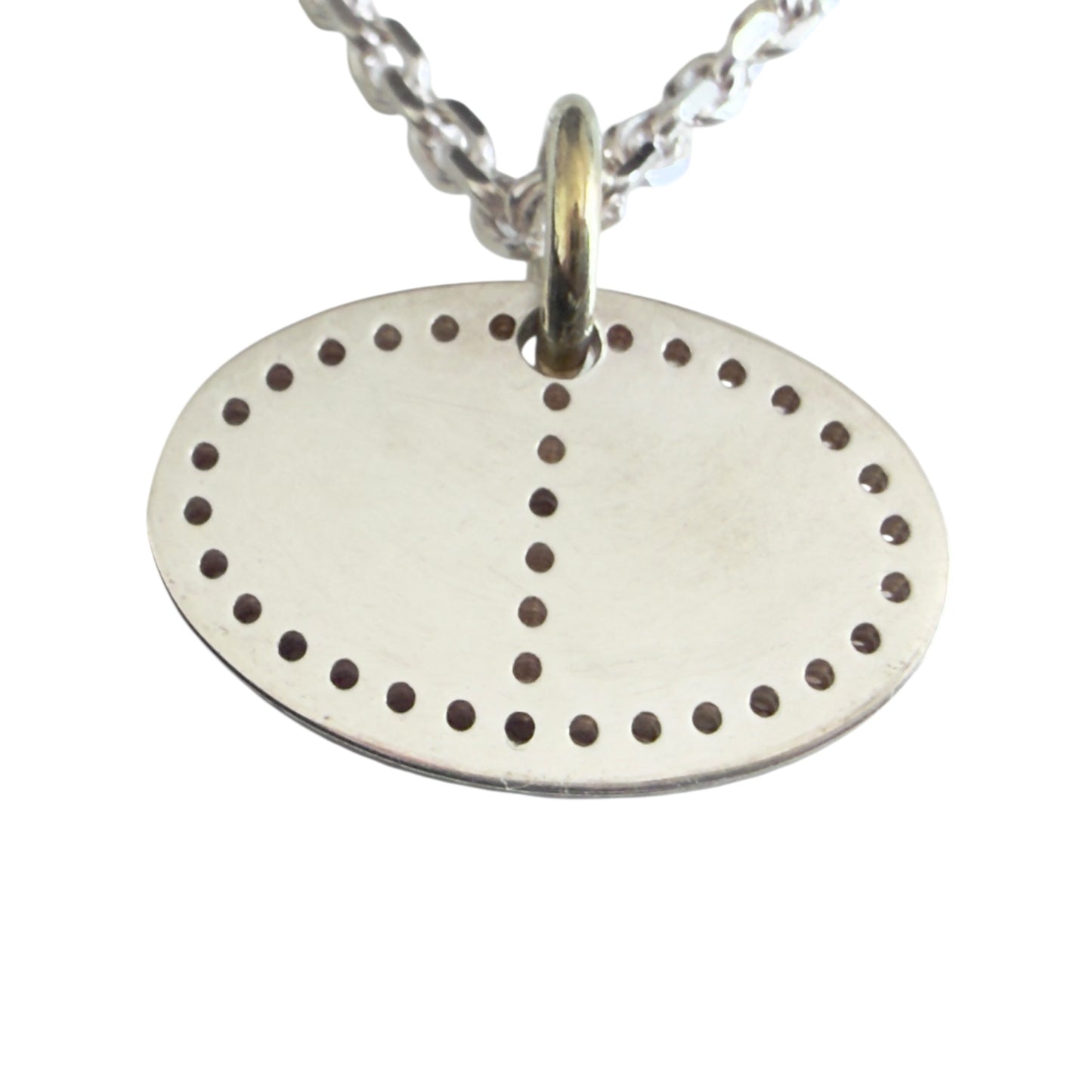 HERMES Eclipse Evelyne 18K金配925純銀 頸鏈