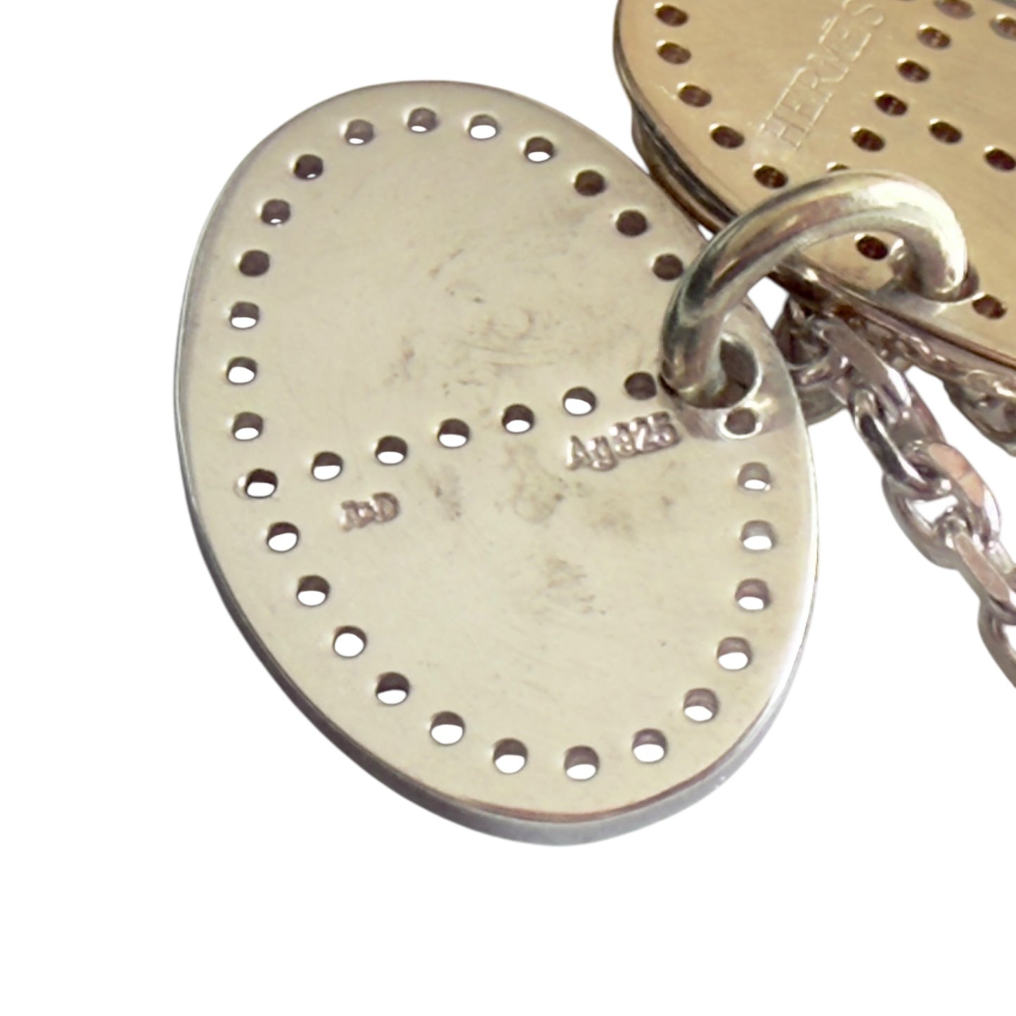 HERMES Eclipse Evelyne 18K金配925純銀 頸鏈